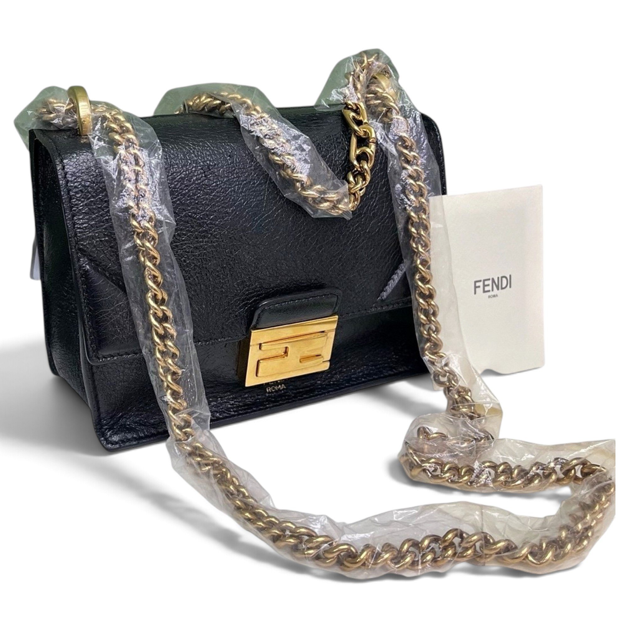 Baguette Chain leather handbag