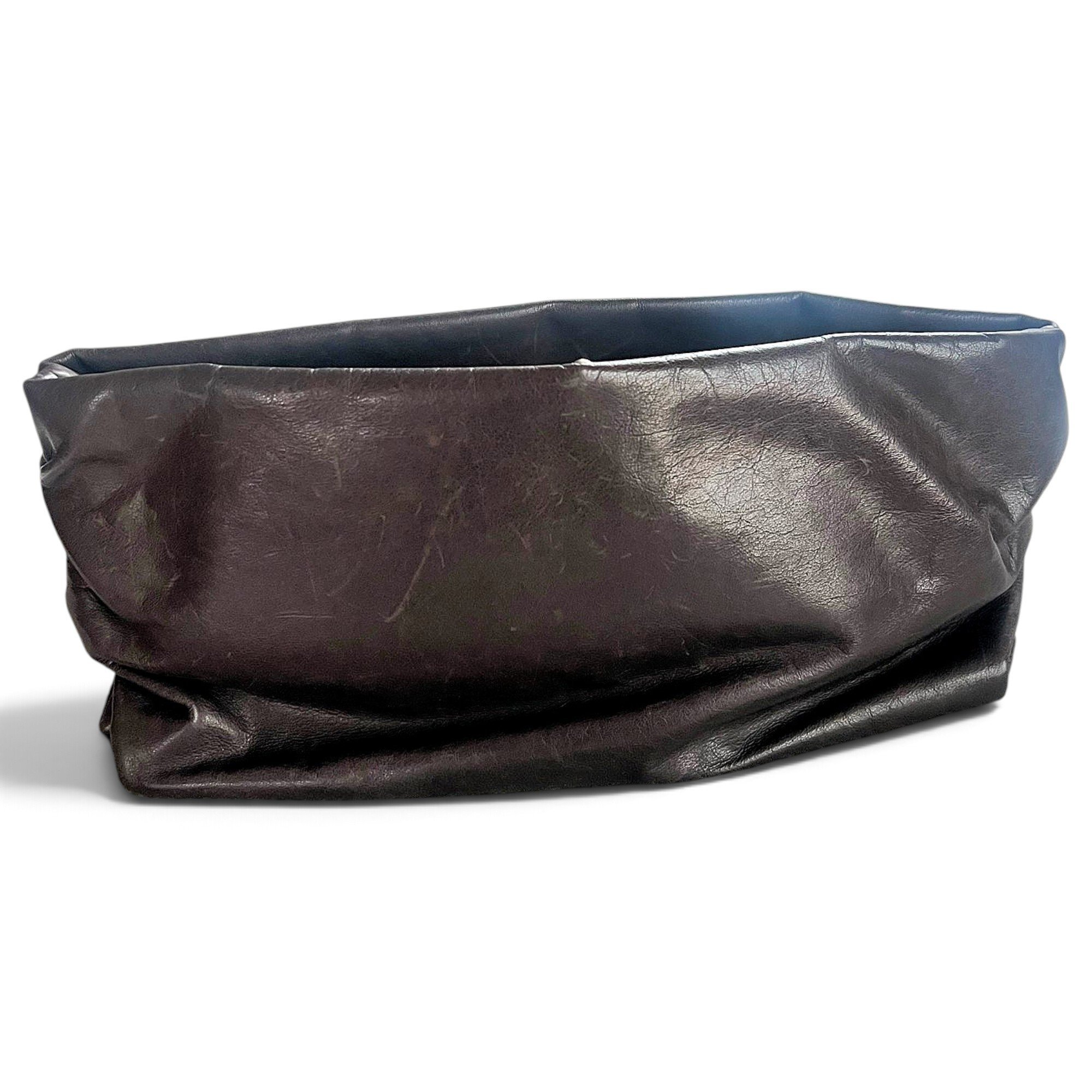 Leather clutch bag