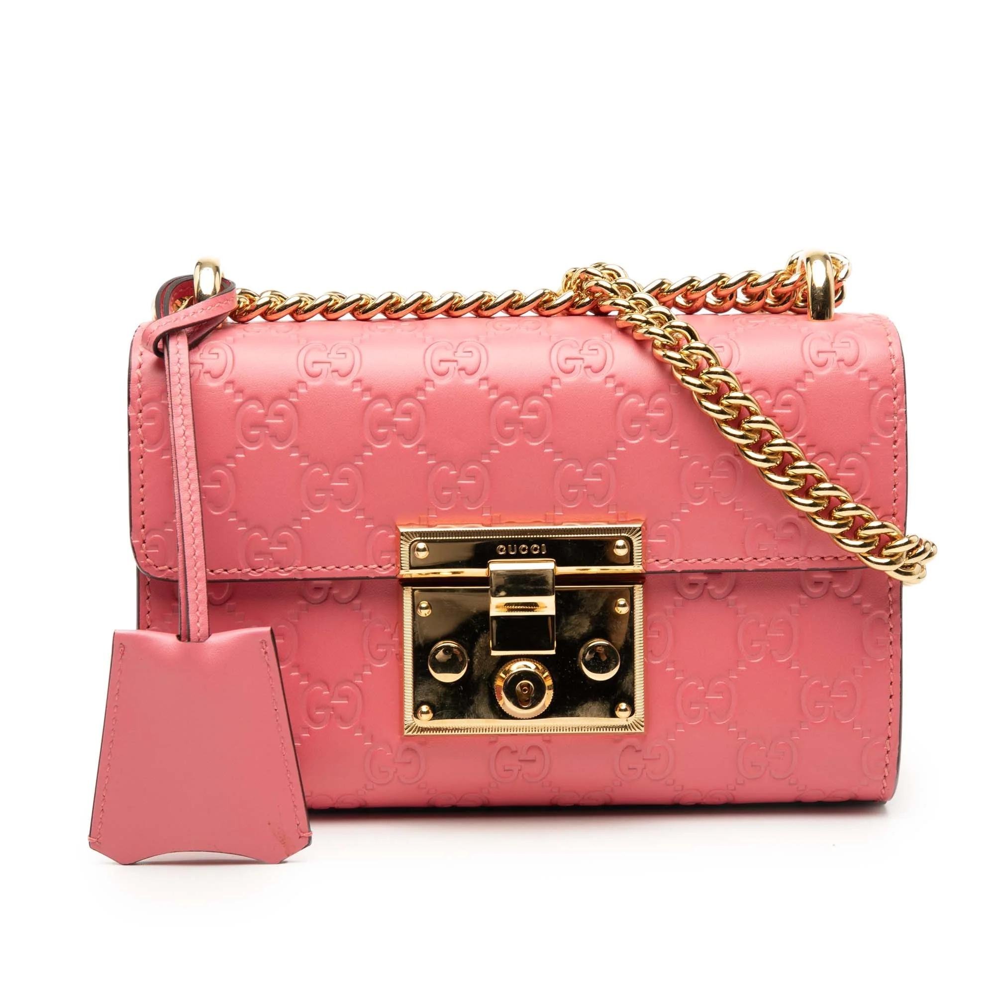 Padlock leather crossbody bag