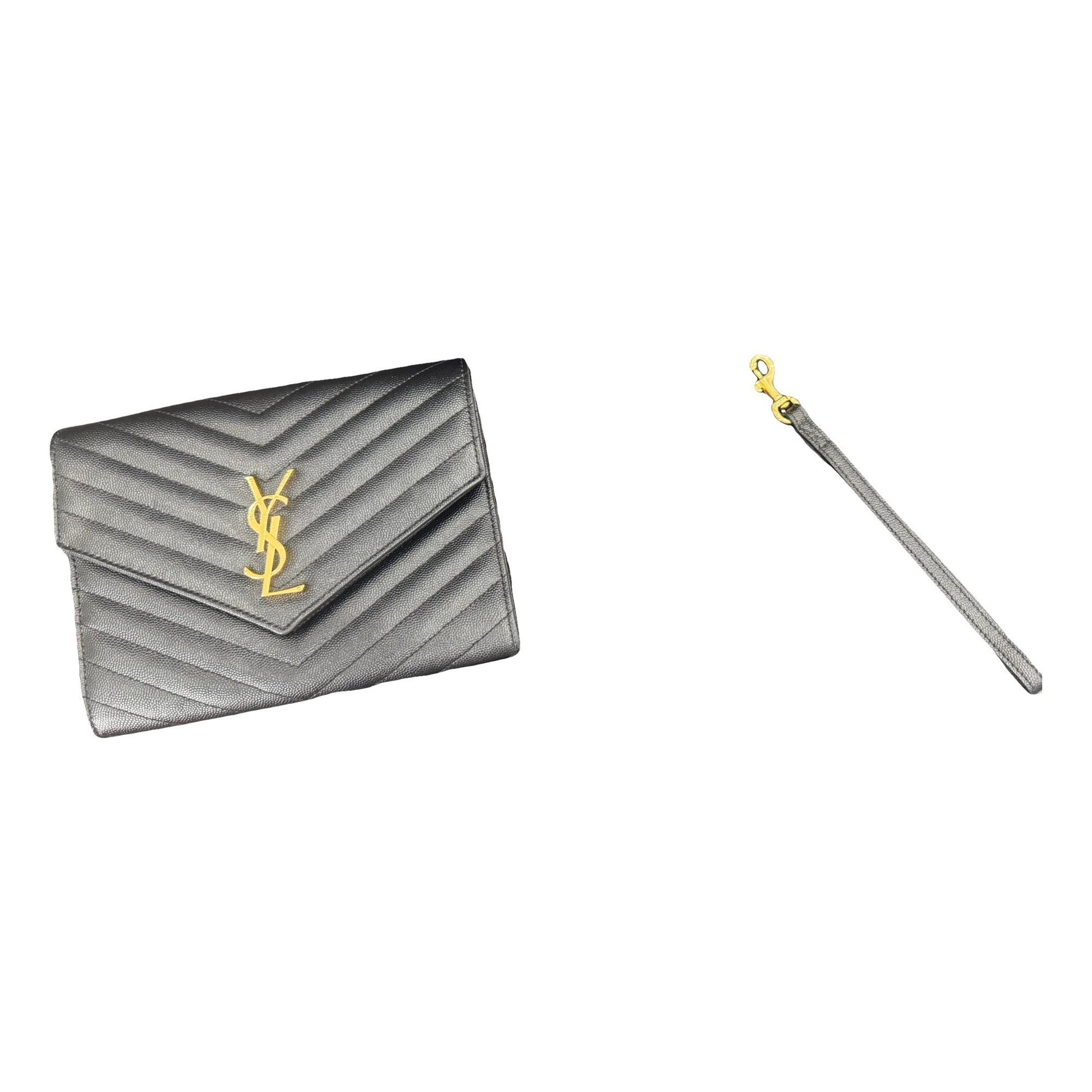 Leather clutch bag