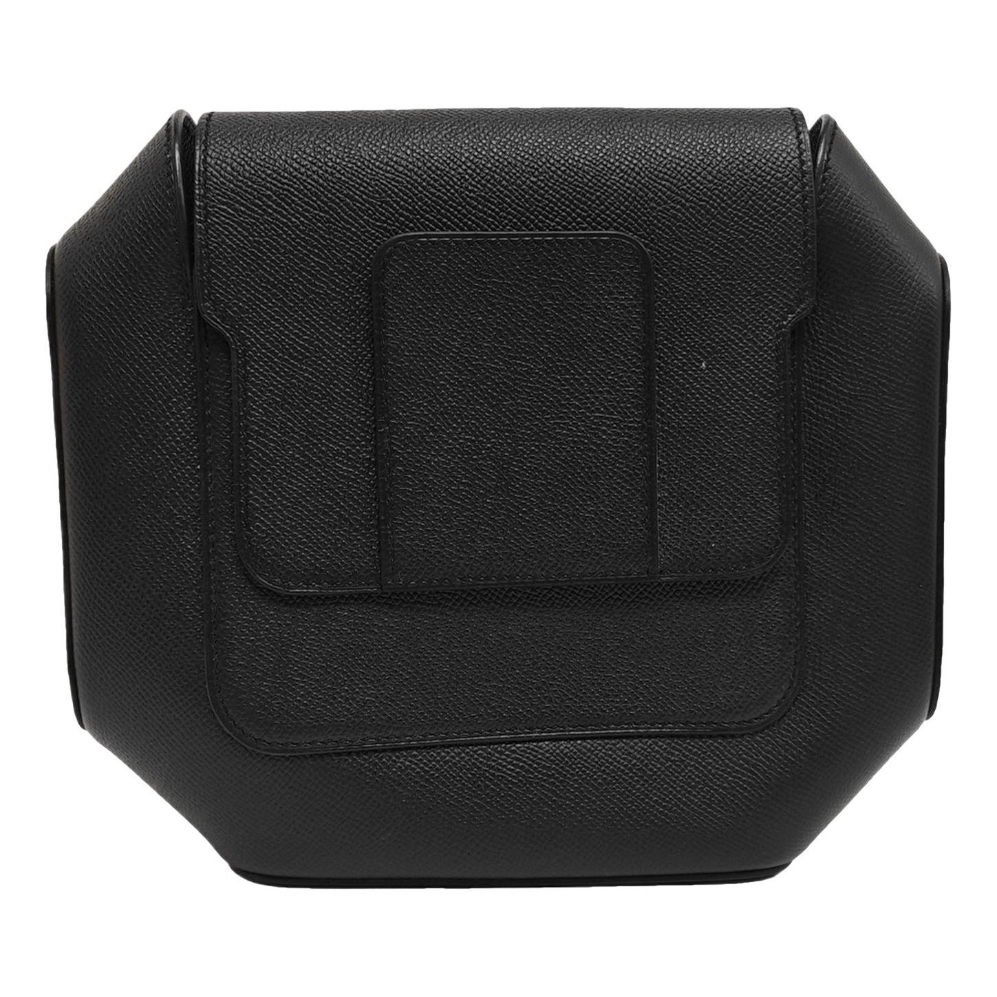 Octogone leather handbag