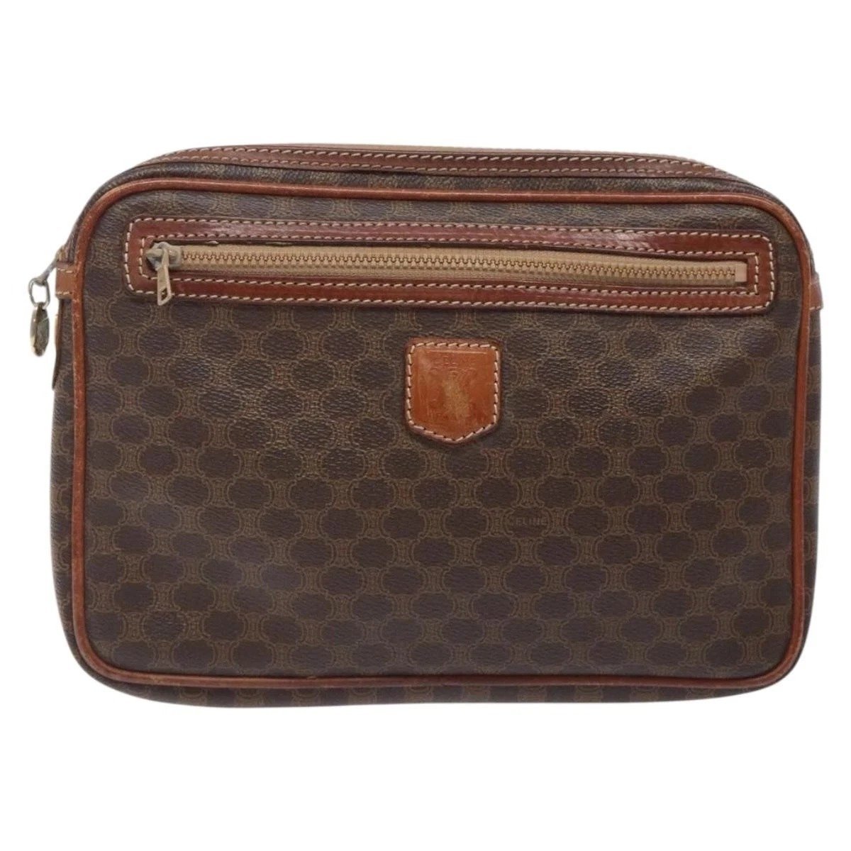 Leather clutch bag