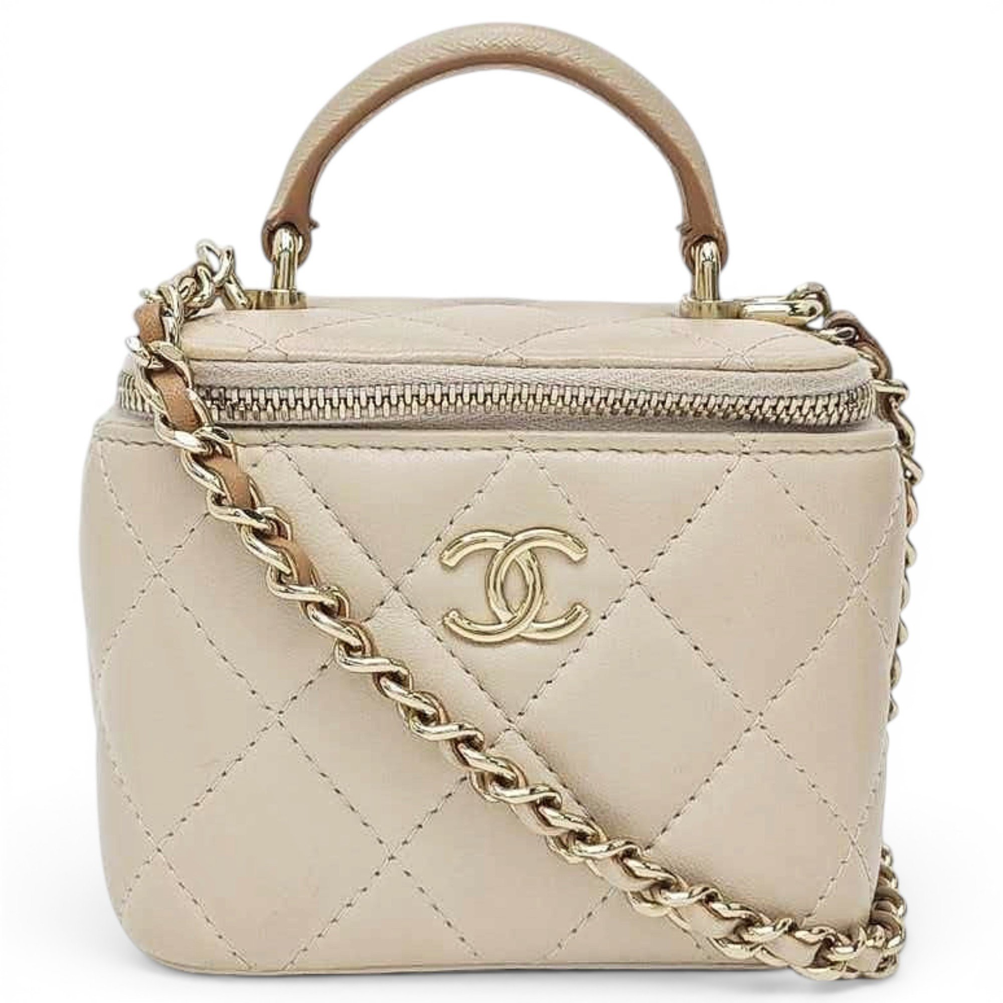 Trendy CC Vanity leather handbag