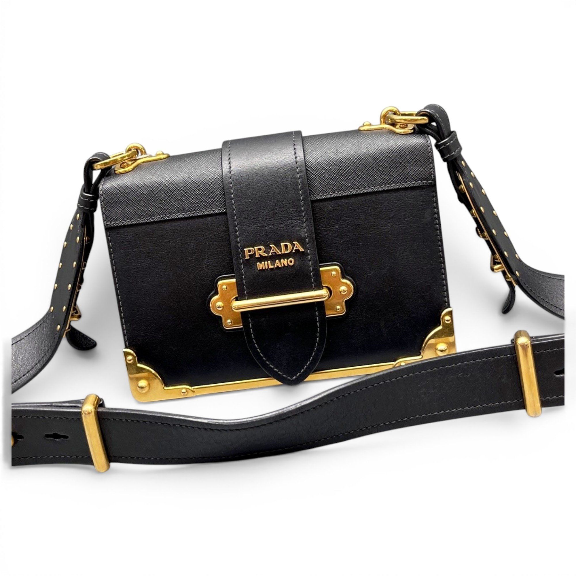 Cahier leather handbag