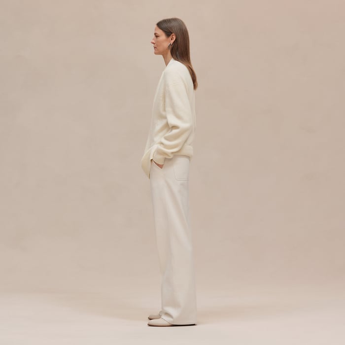 Blanc Naturel Long Cardigan