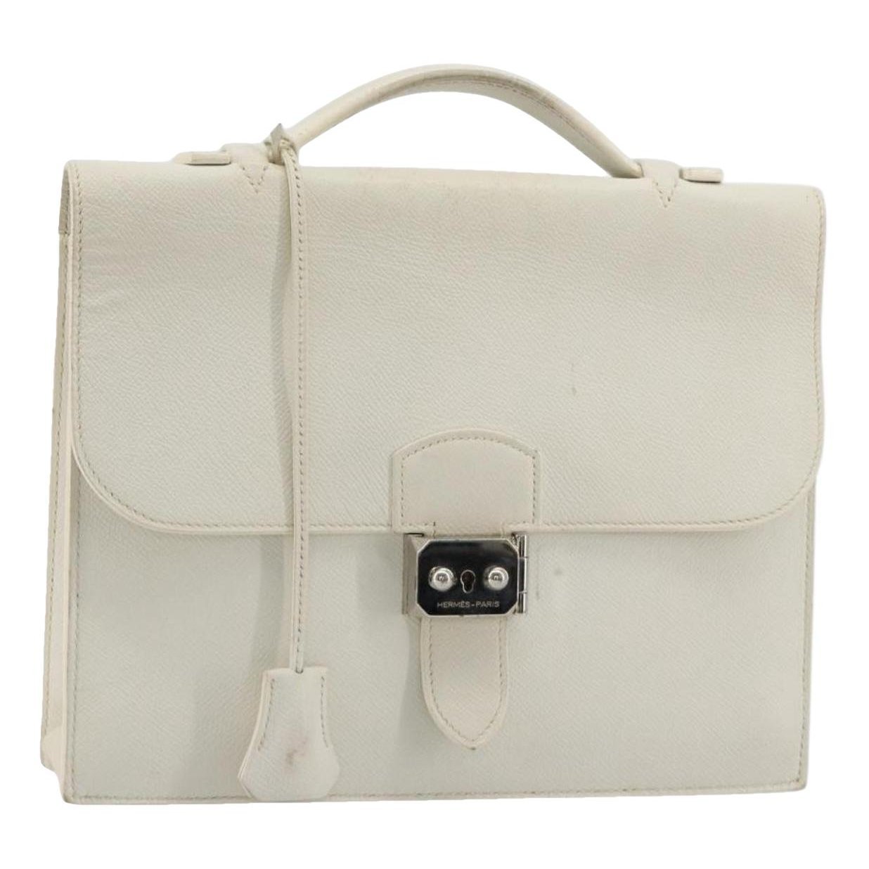 H leather handbag