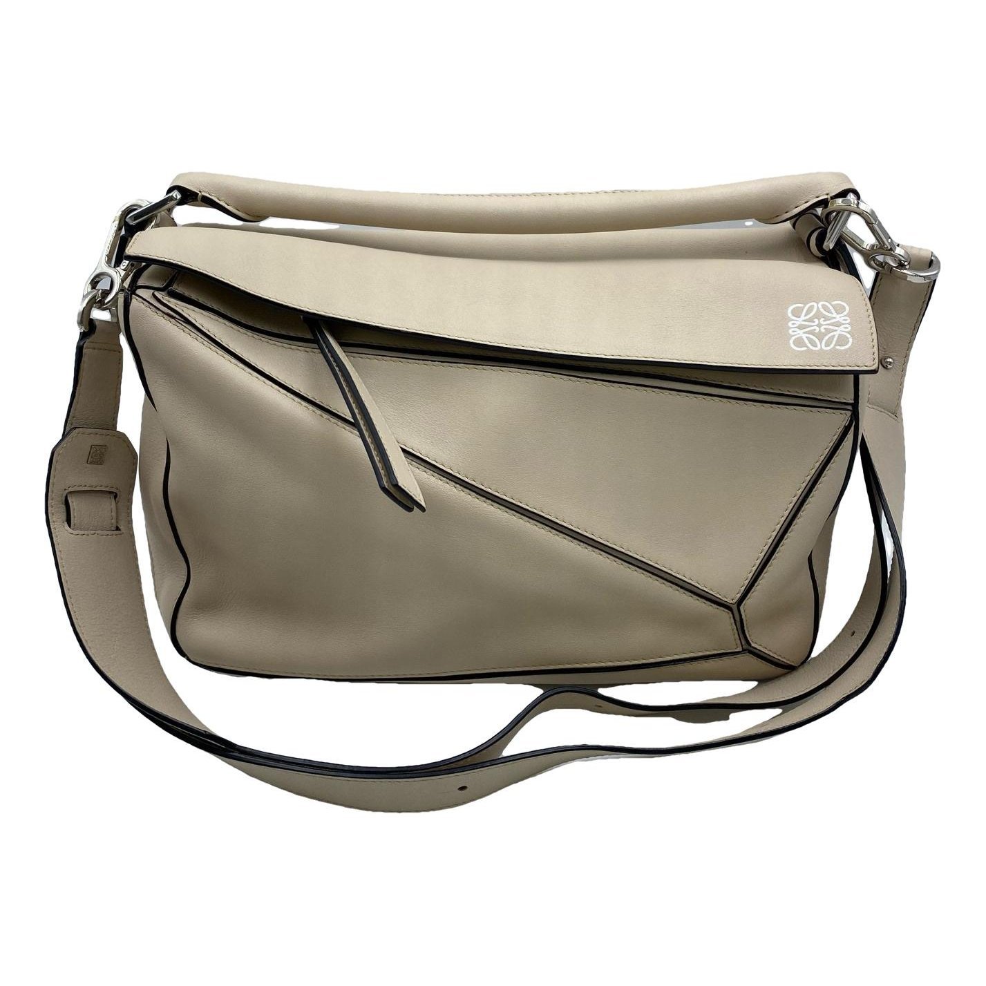 Puzzle leather handbag