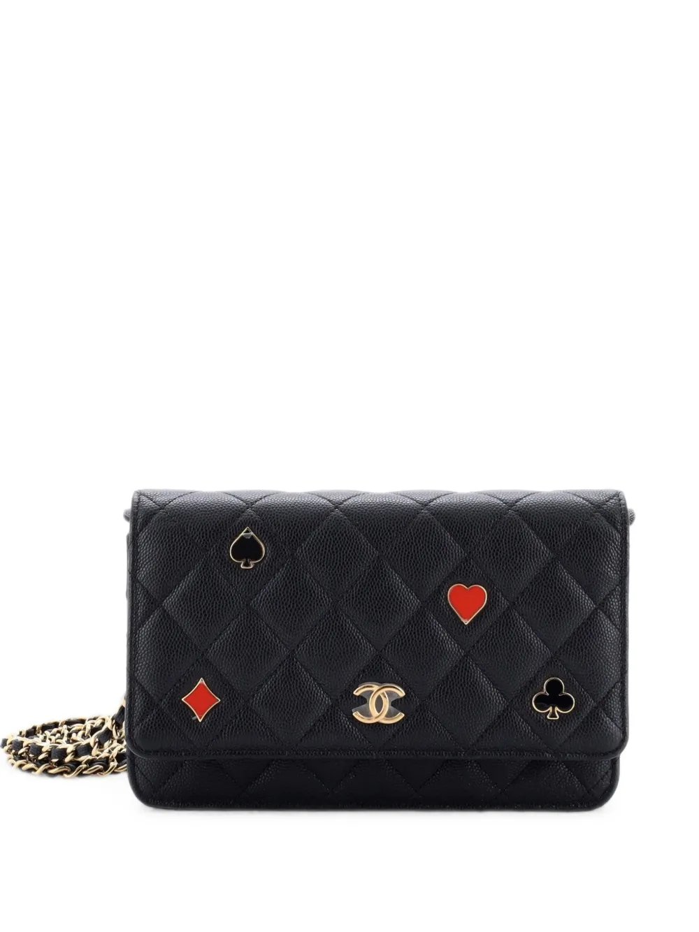 Coco Casino Wallet on Chain Quilted Caviar shoulder bag