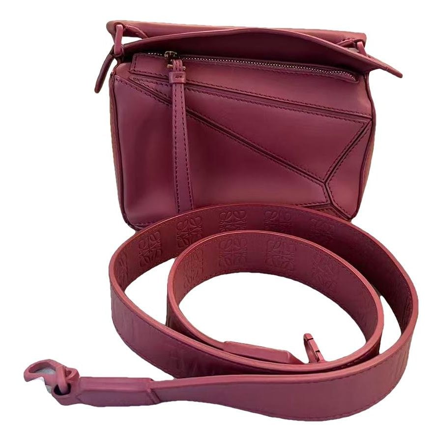 Puzzle leather handbag