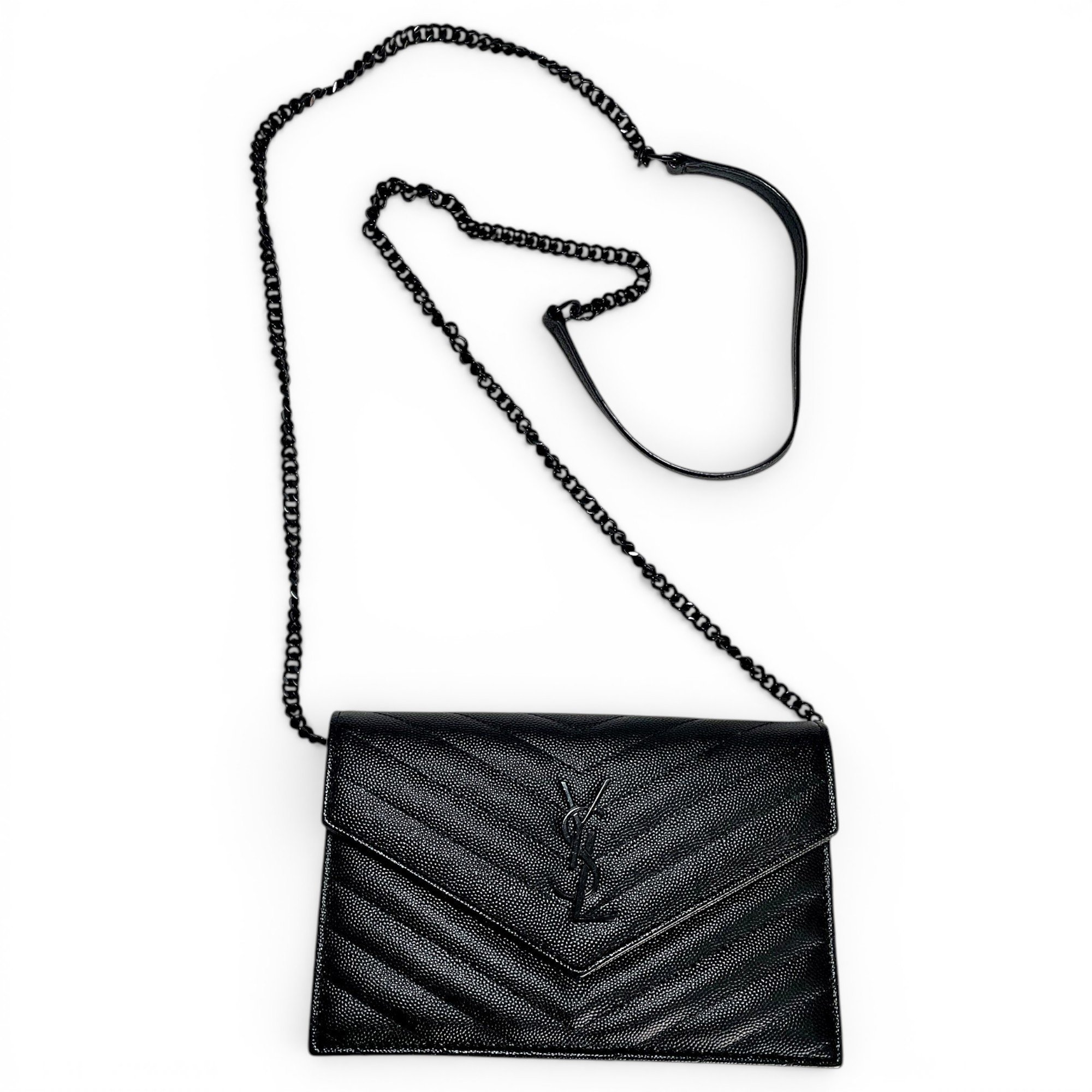 Envelope leather handbag