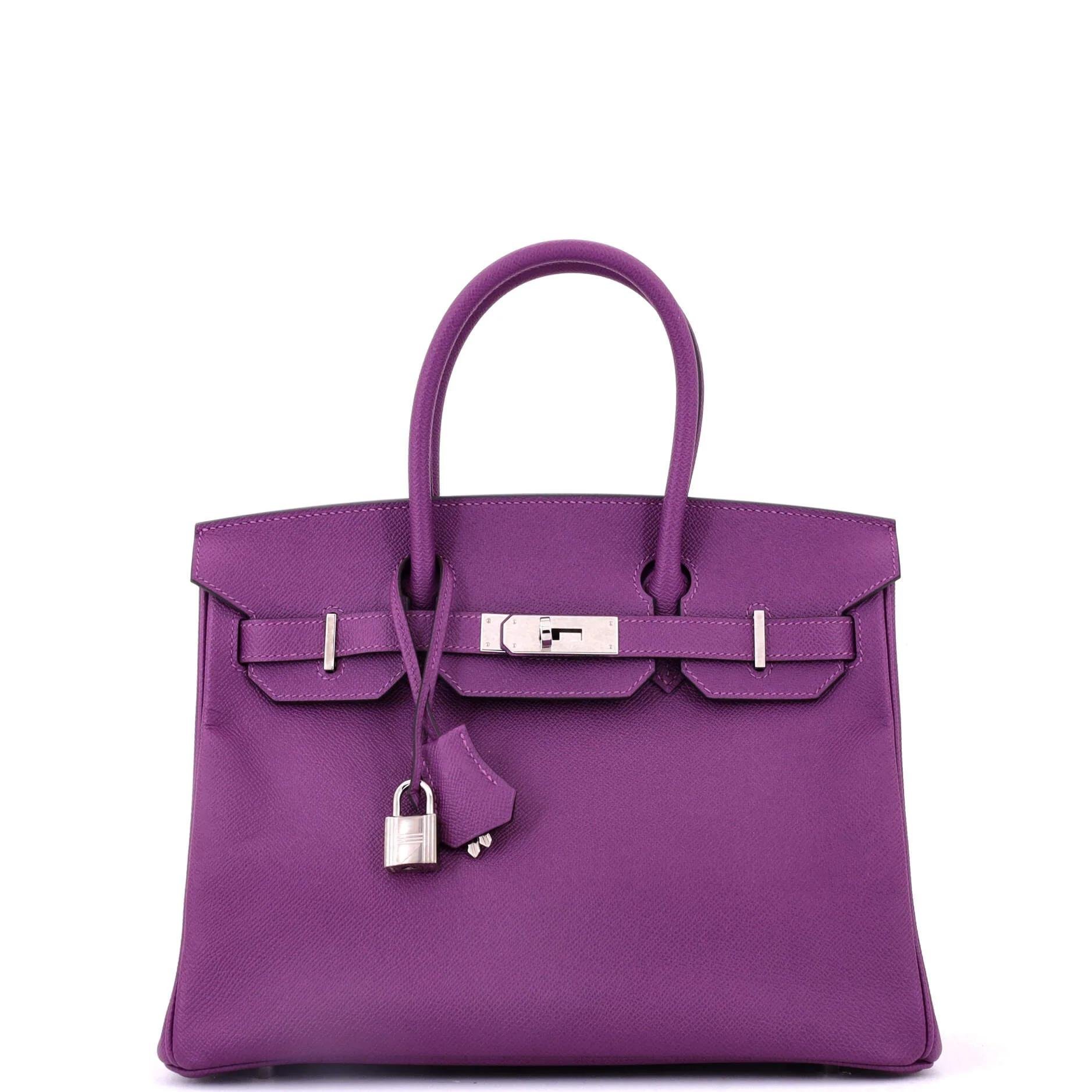 Hermes Birkin 30 Handbag Anemone Epsom Leather 2020