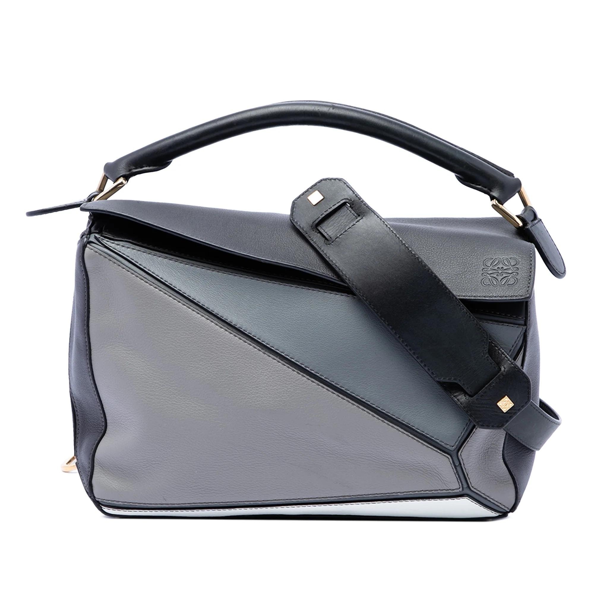 Puzzle leather satchel