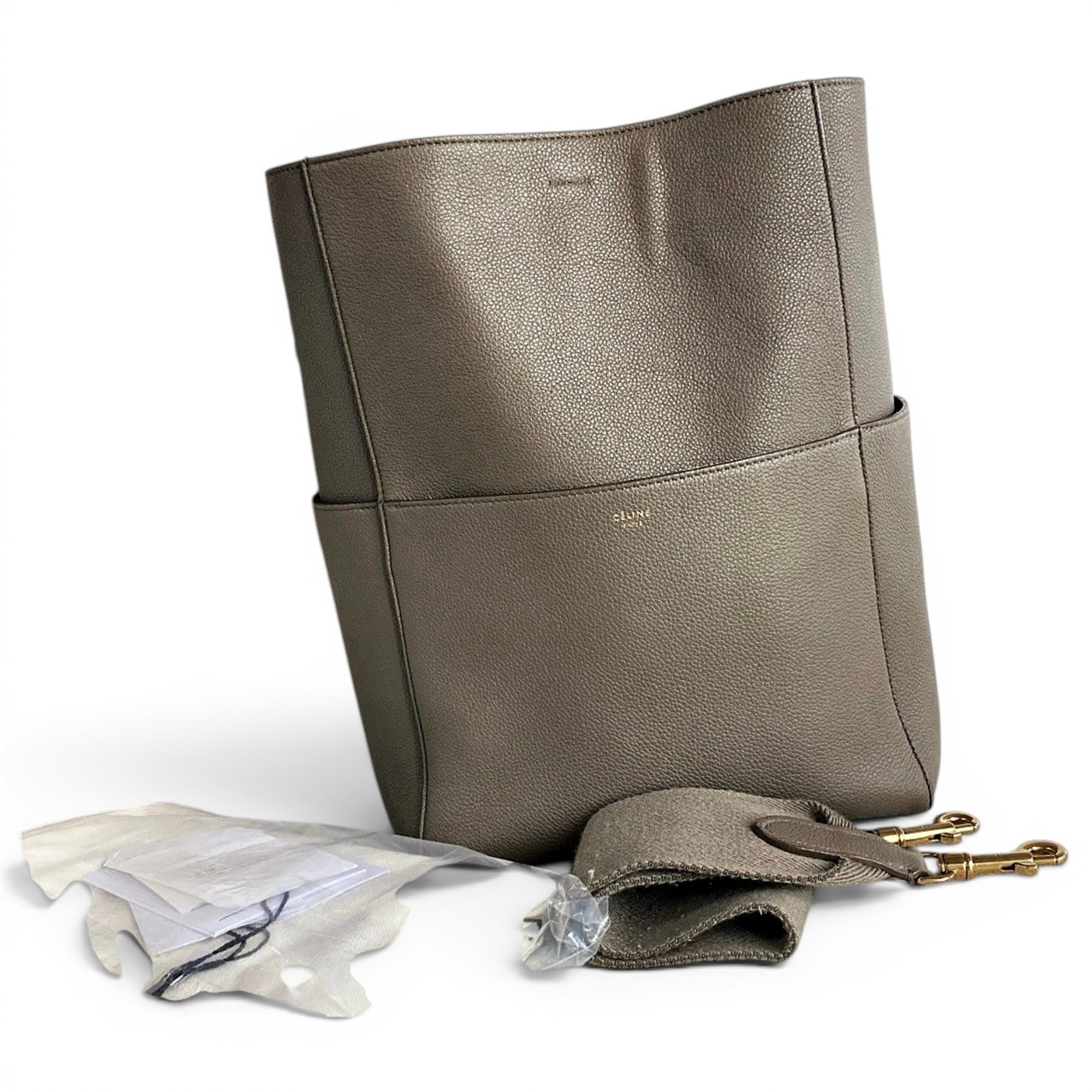 Seau Sangle leather handbag
