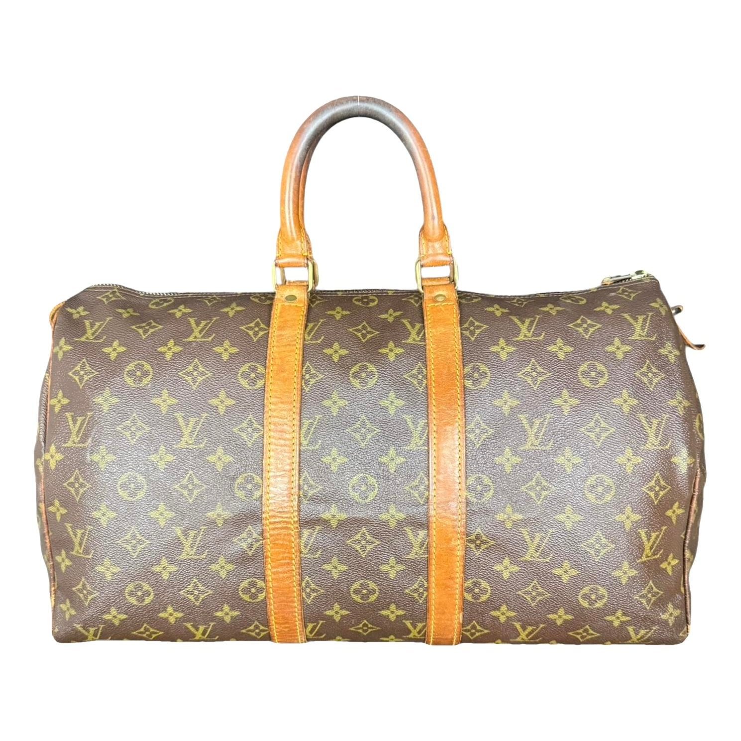 Keepall leather travel bag