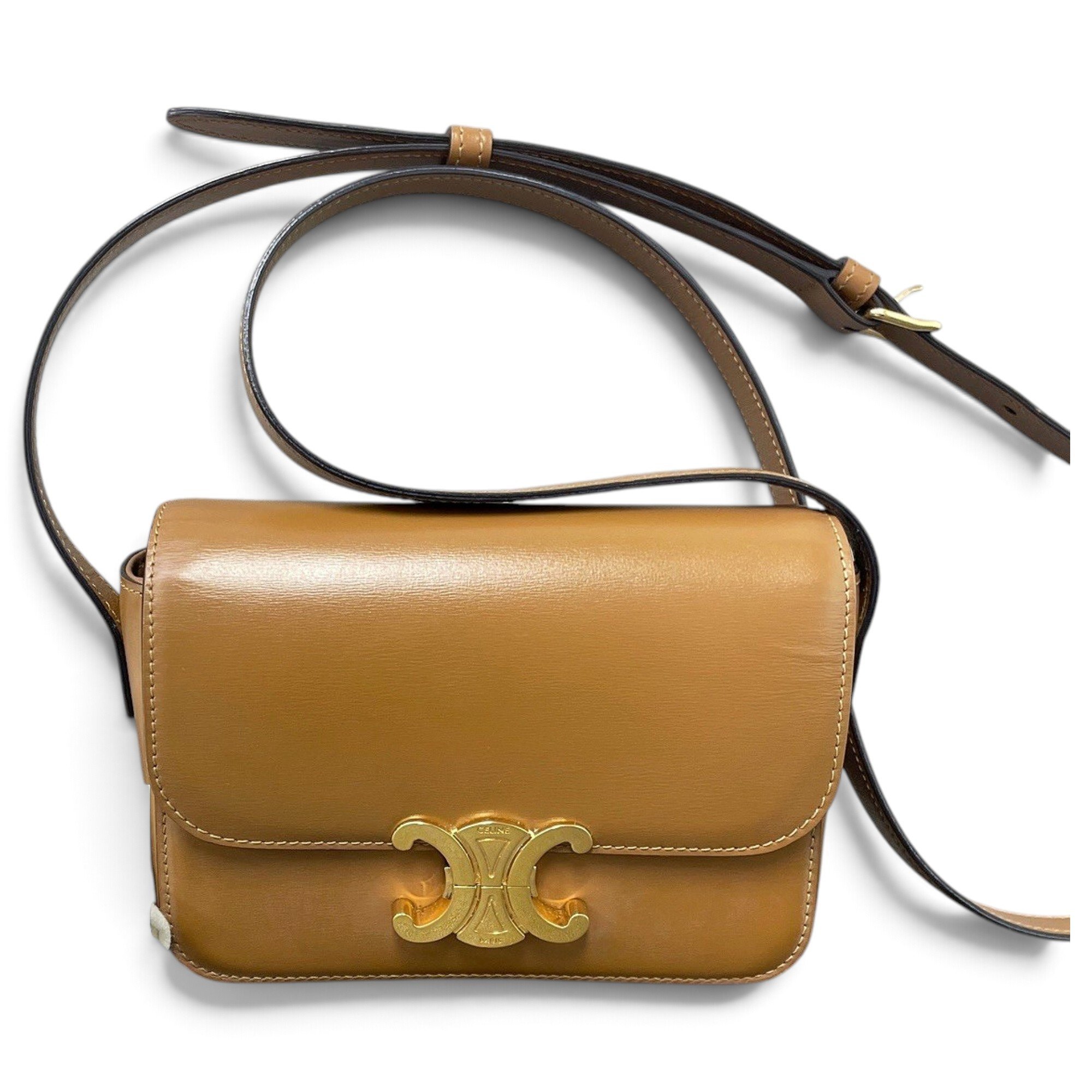 Triomphe leather handbag