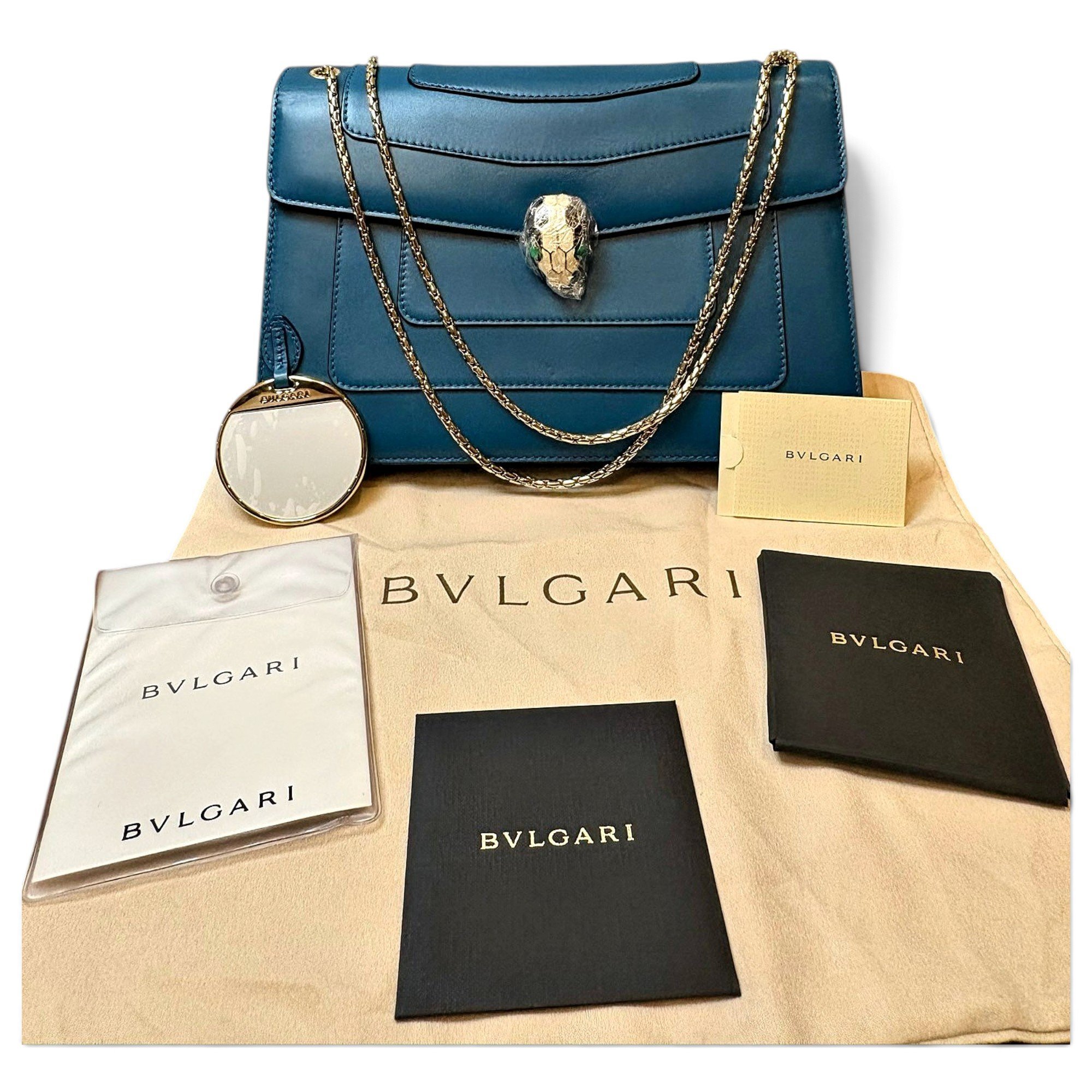 Serpenti leather handbag