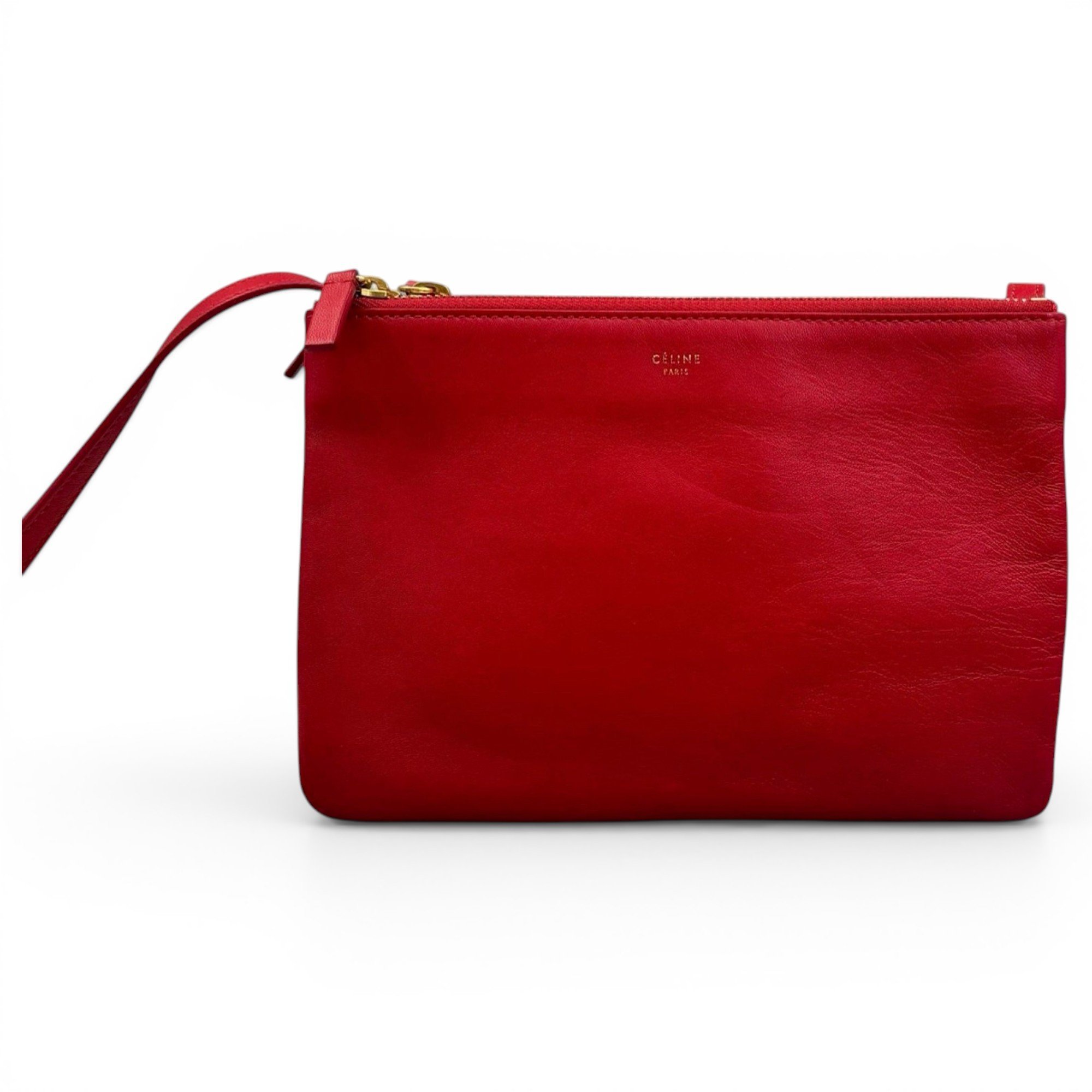 Leather clutch bag