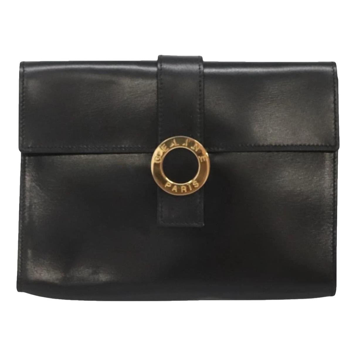 Leather clutch bag