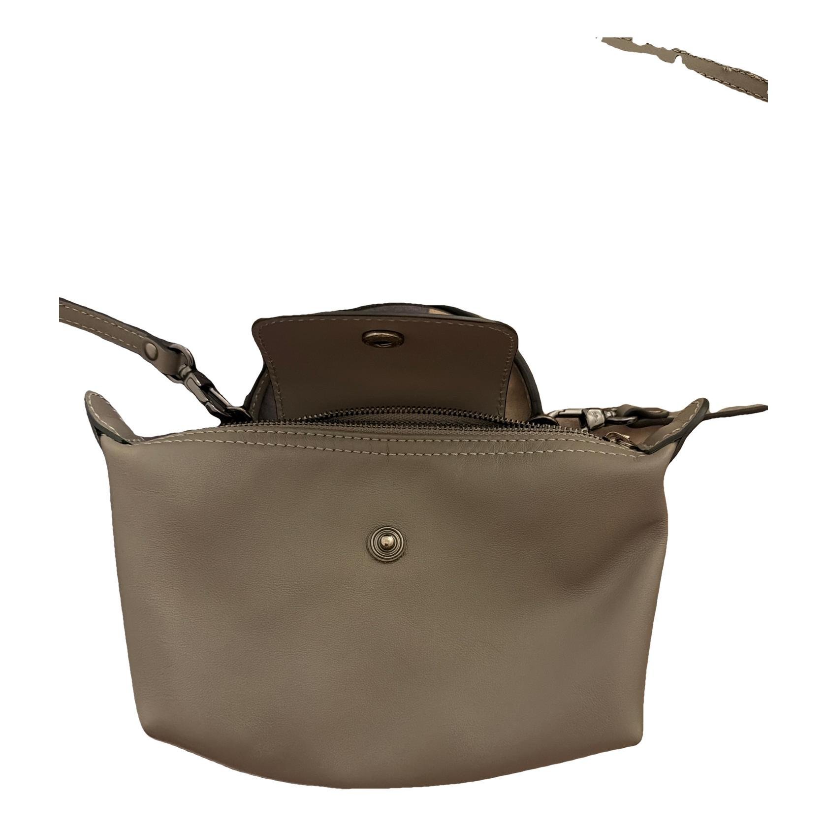 Pliage leather clutch bag