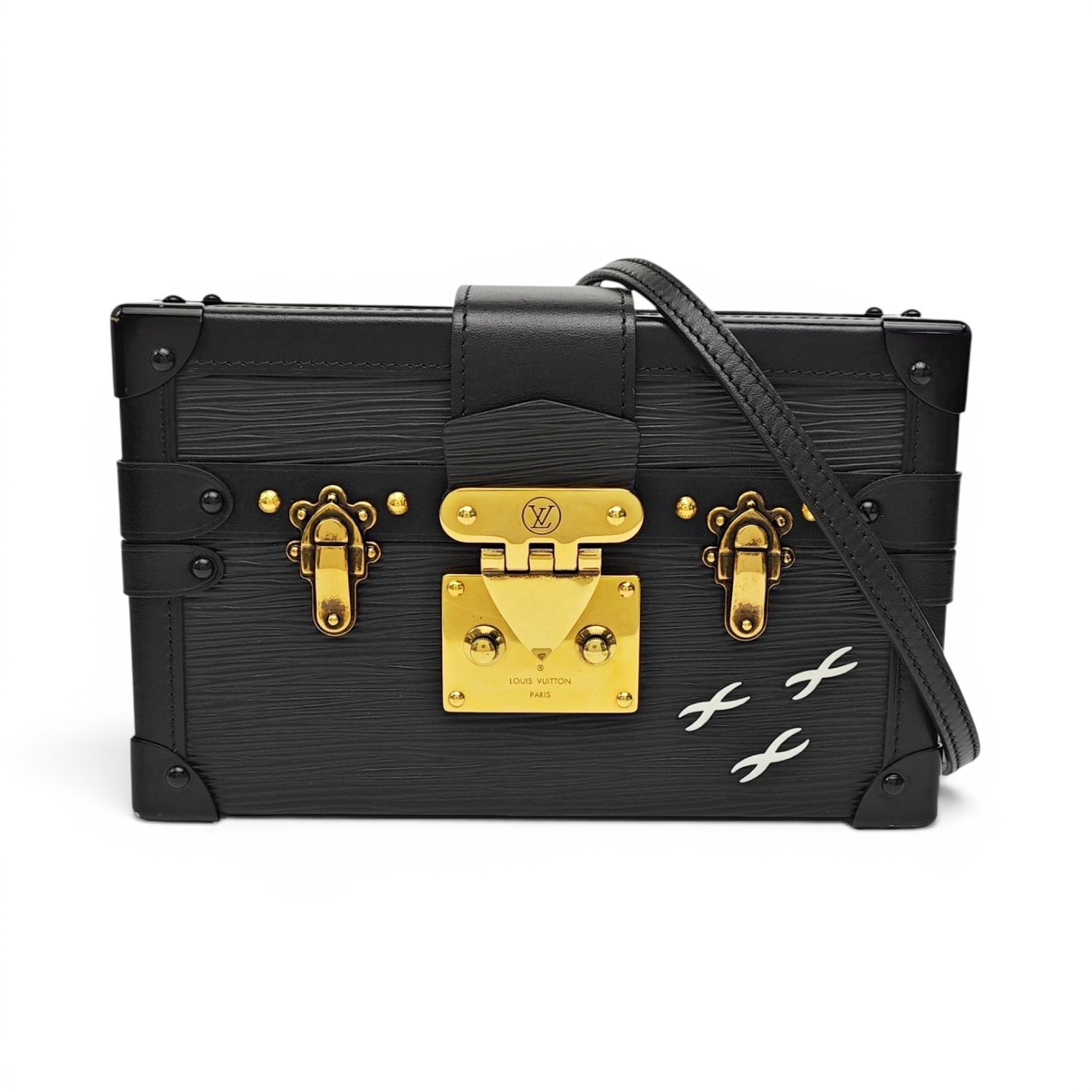 Petite Malle leather crossbody bag