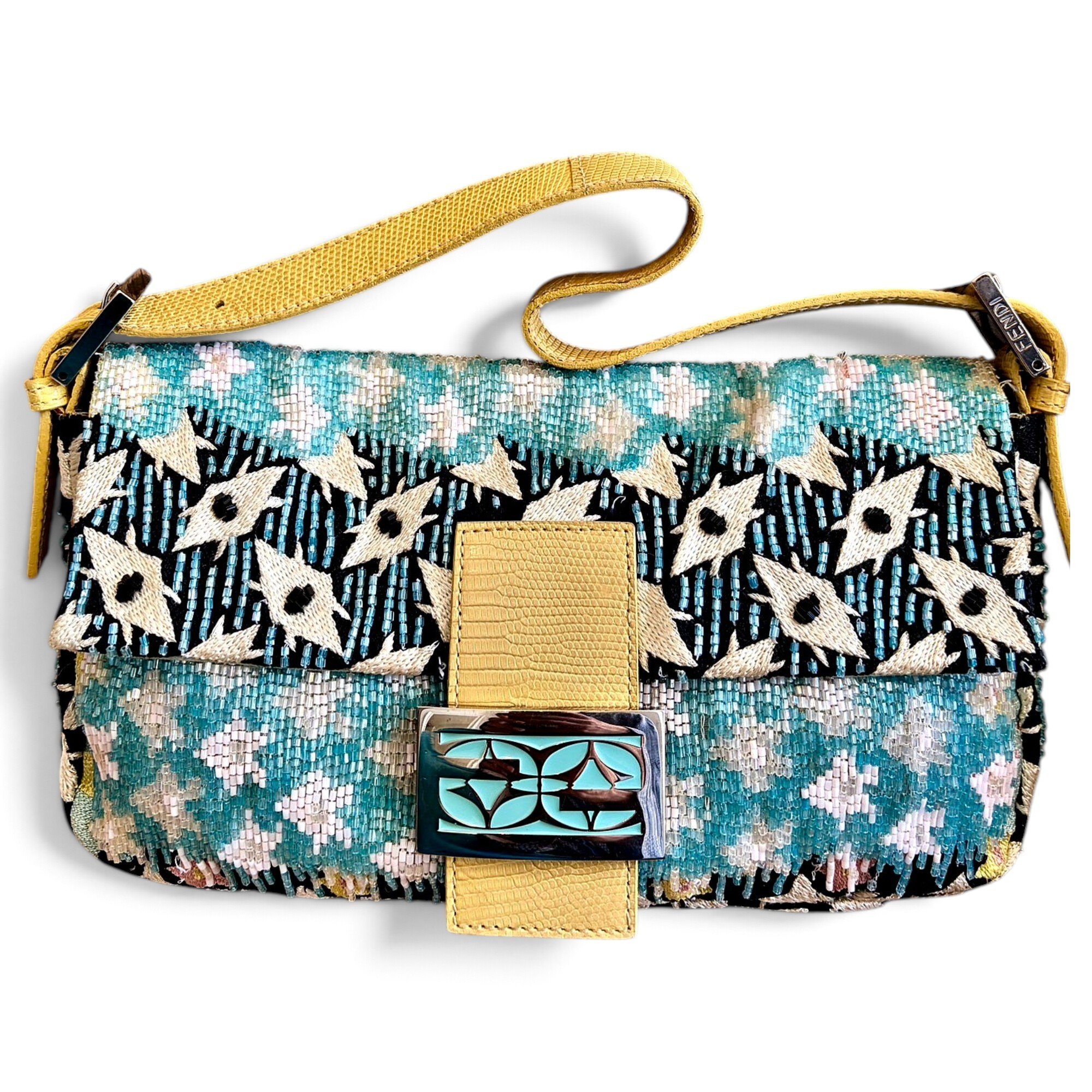 Baguette glitter handbag