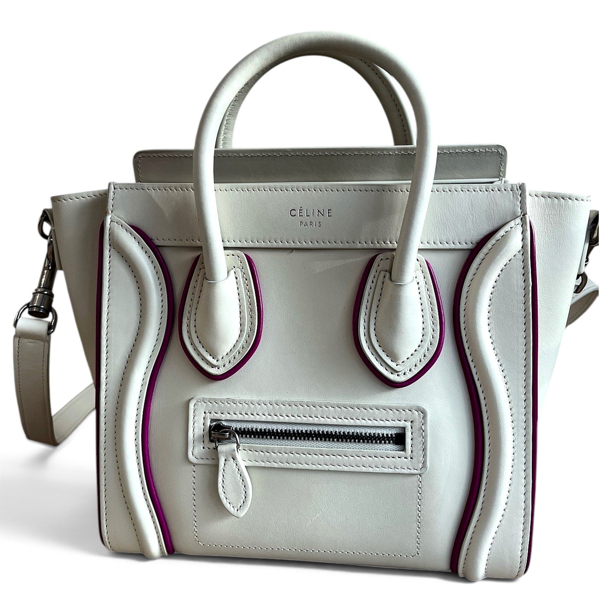 Nano Luggage leather crossbody bag