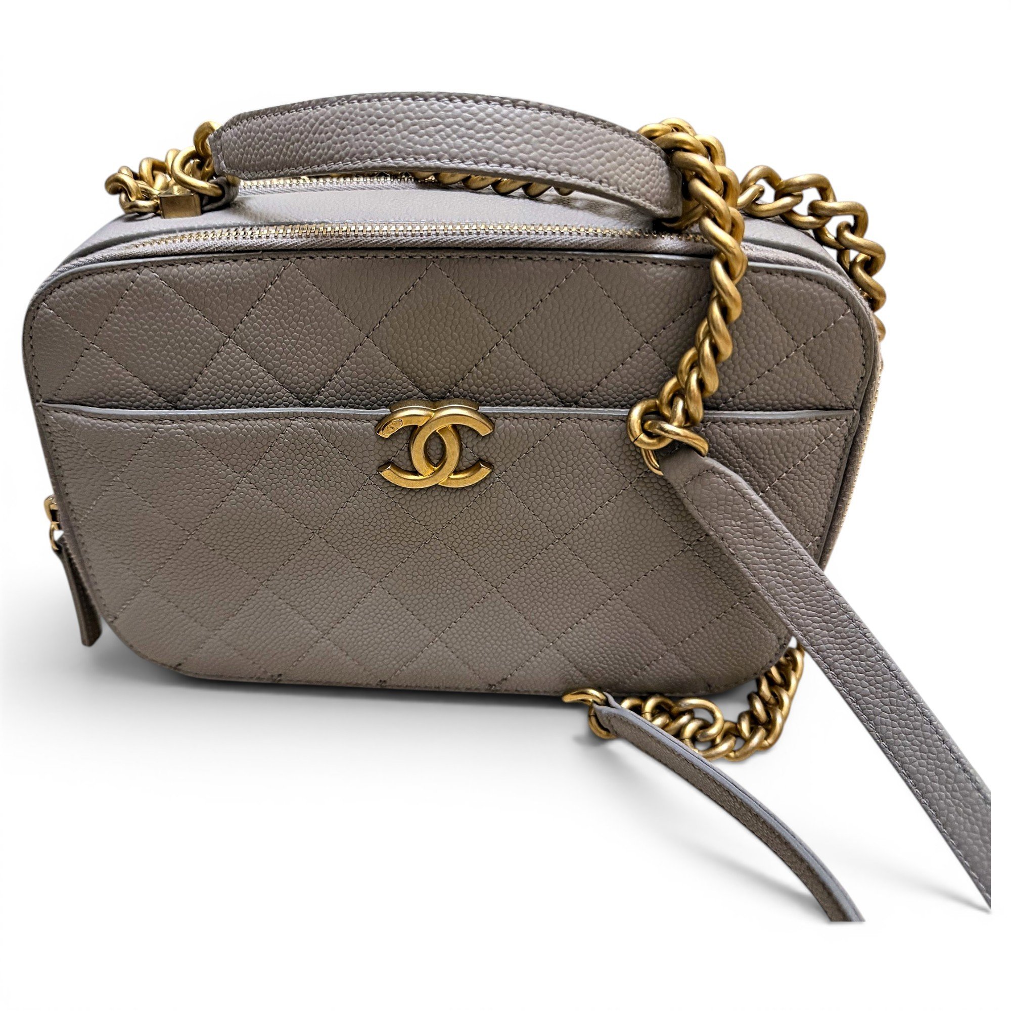 Vanity leather handbag