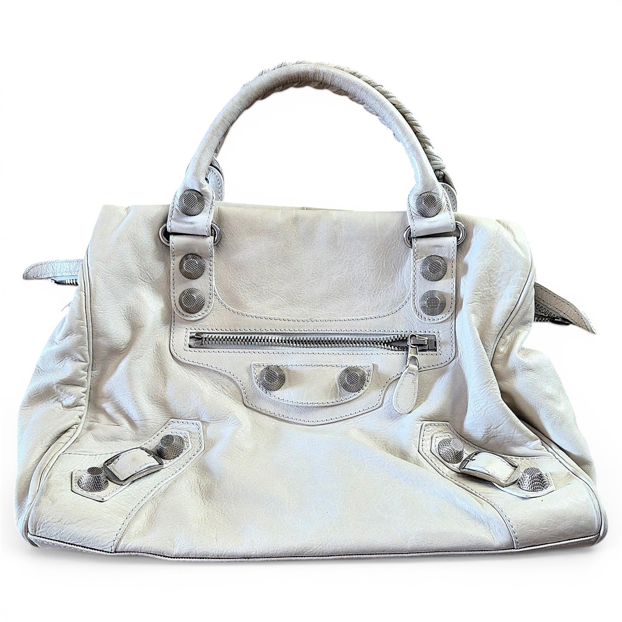 City leather handbag