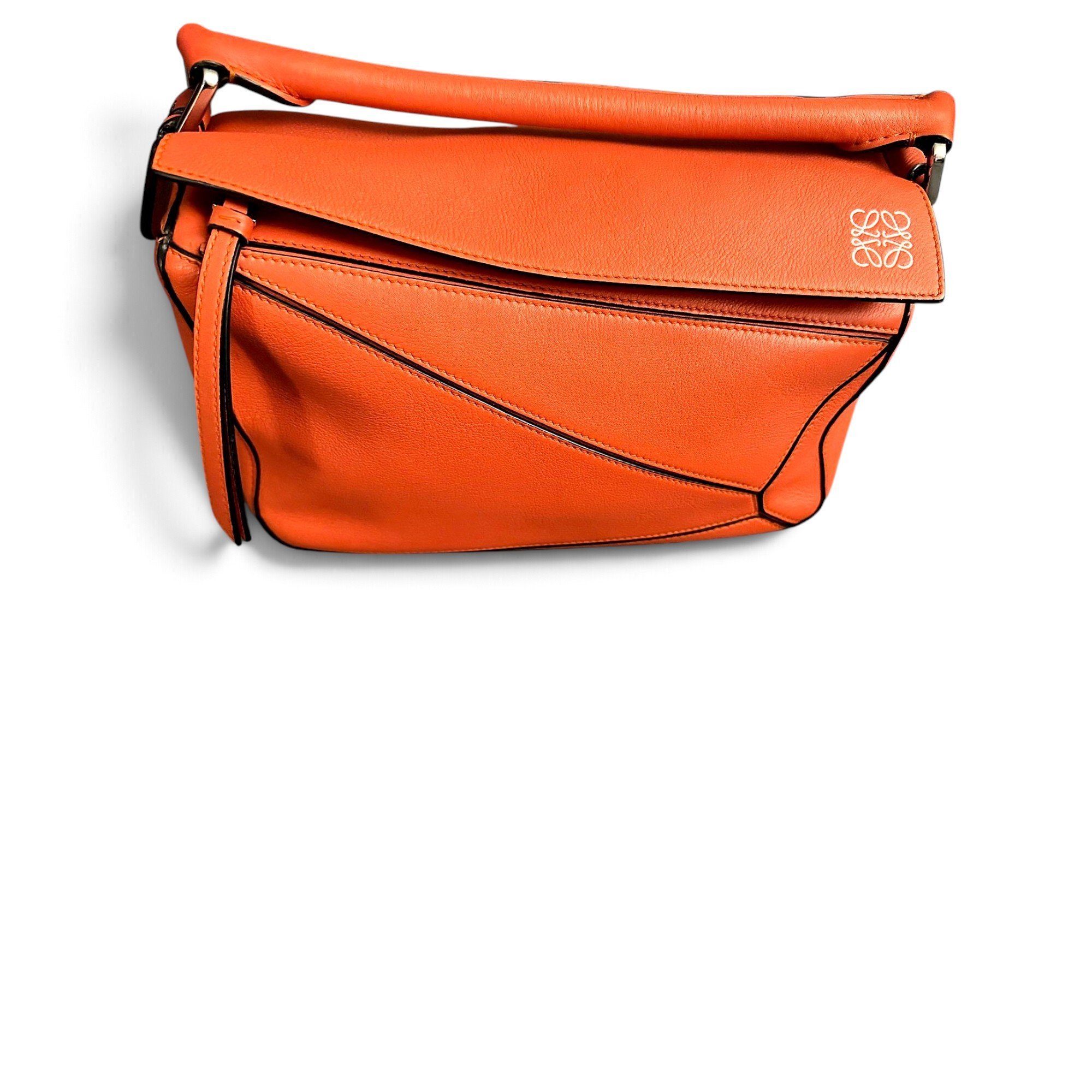 Puzzle leather handbag