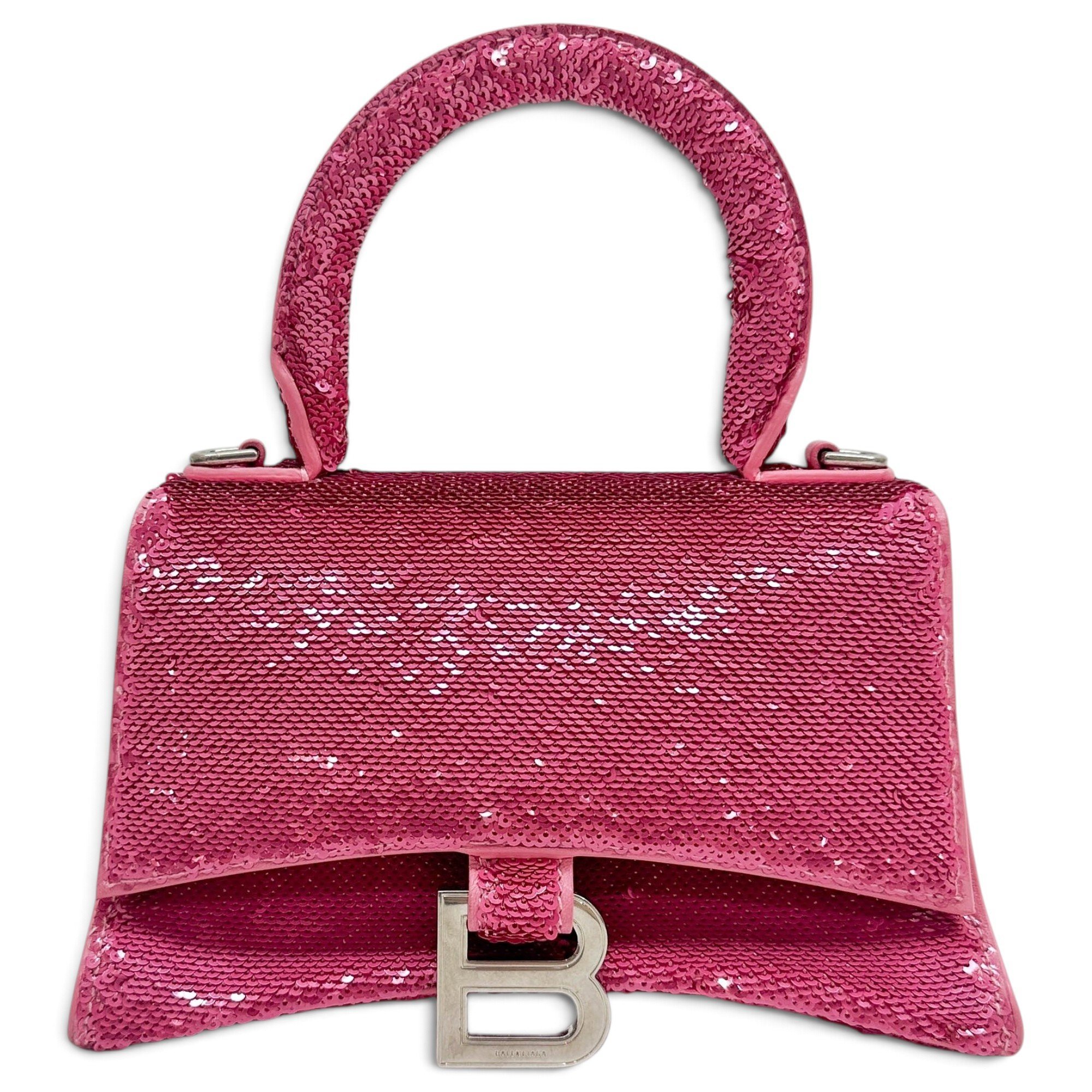 Hourglass glitter handbag
