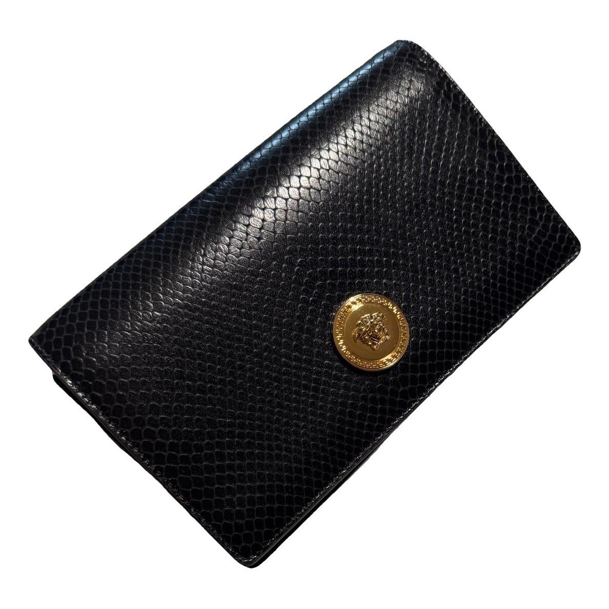 Leather clutch bag