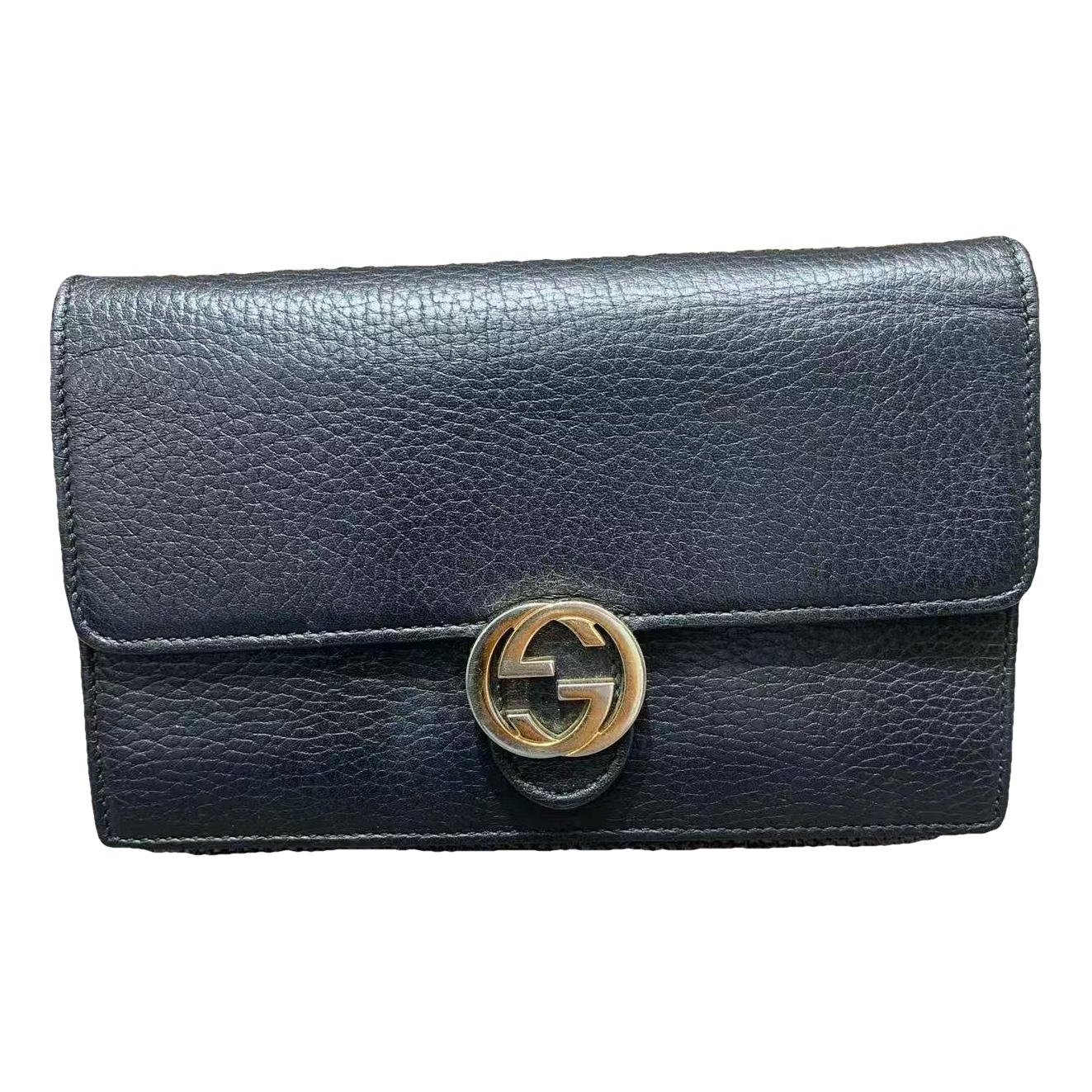 Interlocking leather handbag