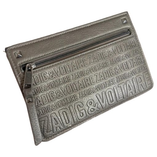 Leather clutch bag