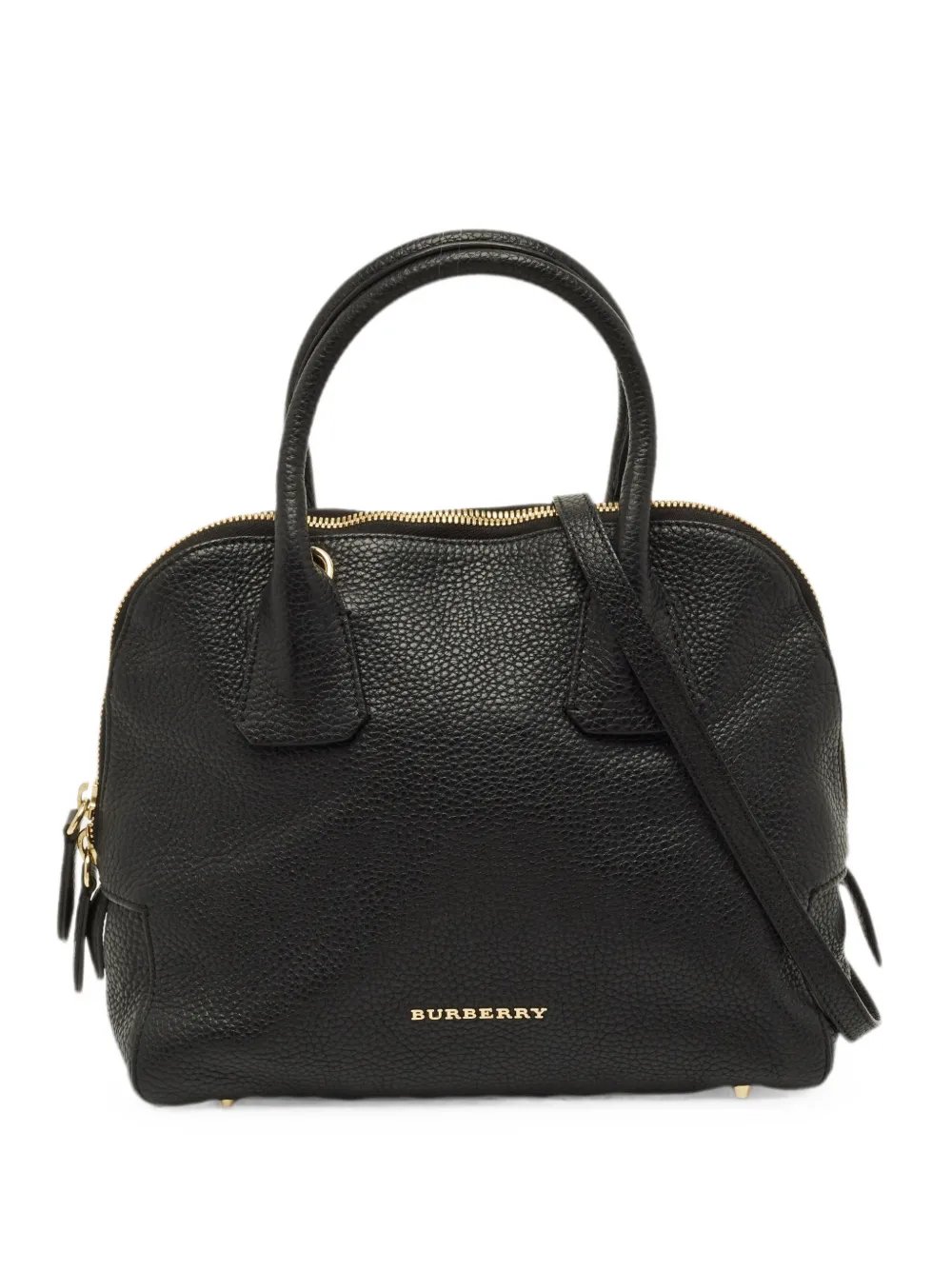 Greenwood grained leather satchel bag