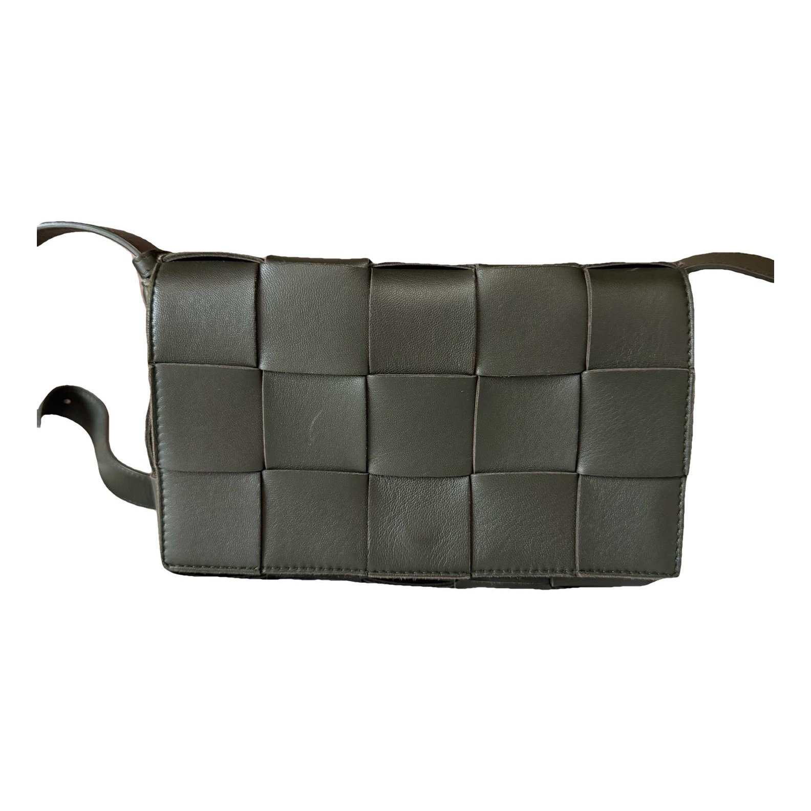 Cassette leather handbag