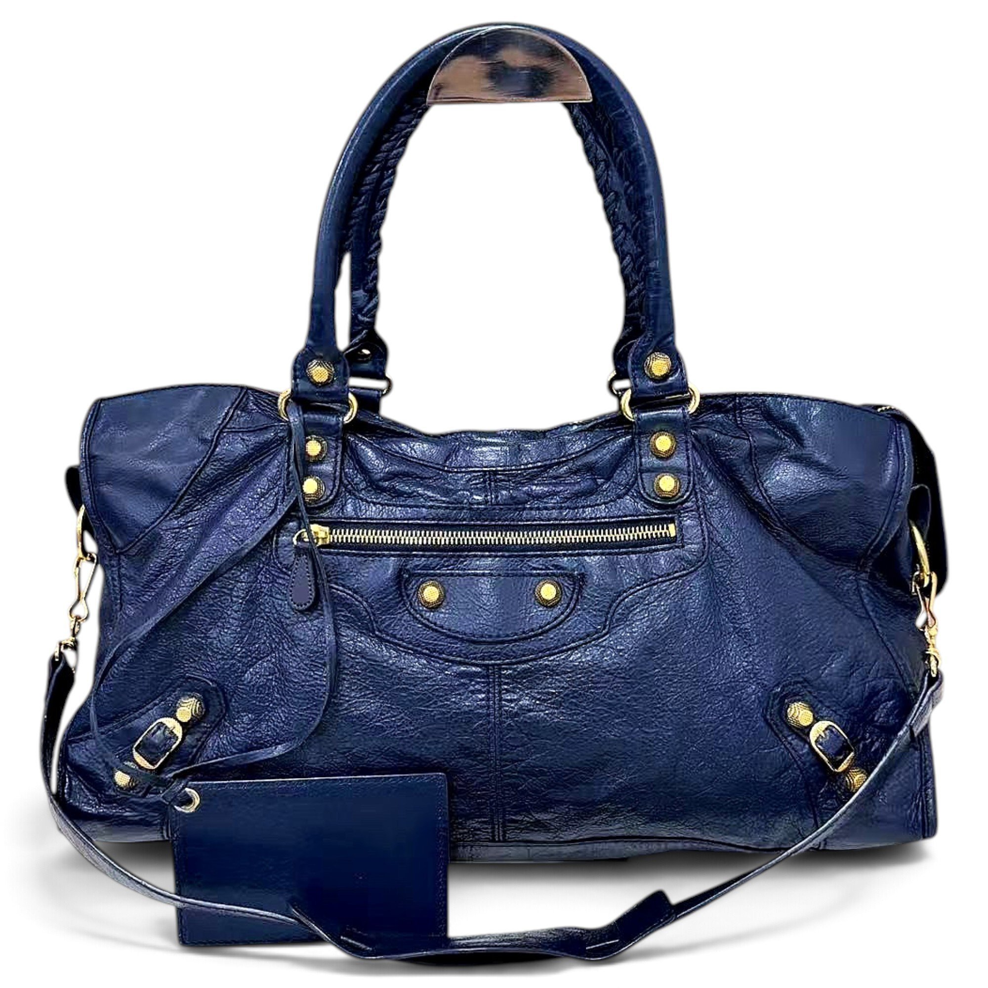 Classic Metalic leather handbag