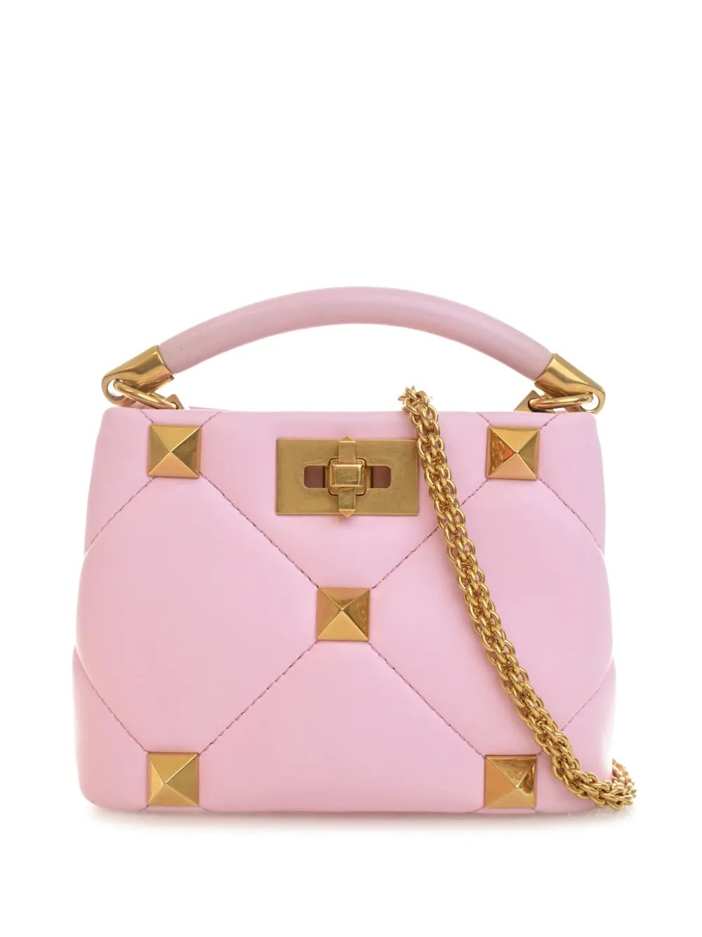 Valentino Garavani 2018-2026 Small Nappa Roman Stud The Handle Bag satchel