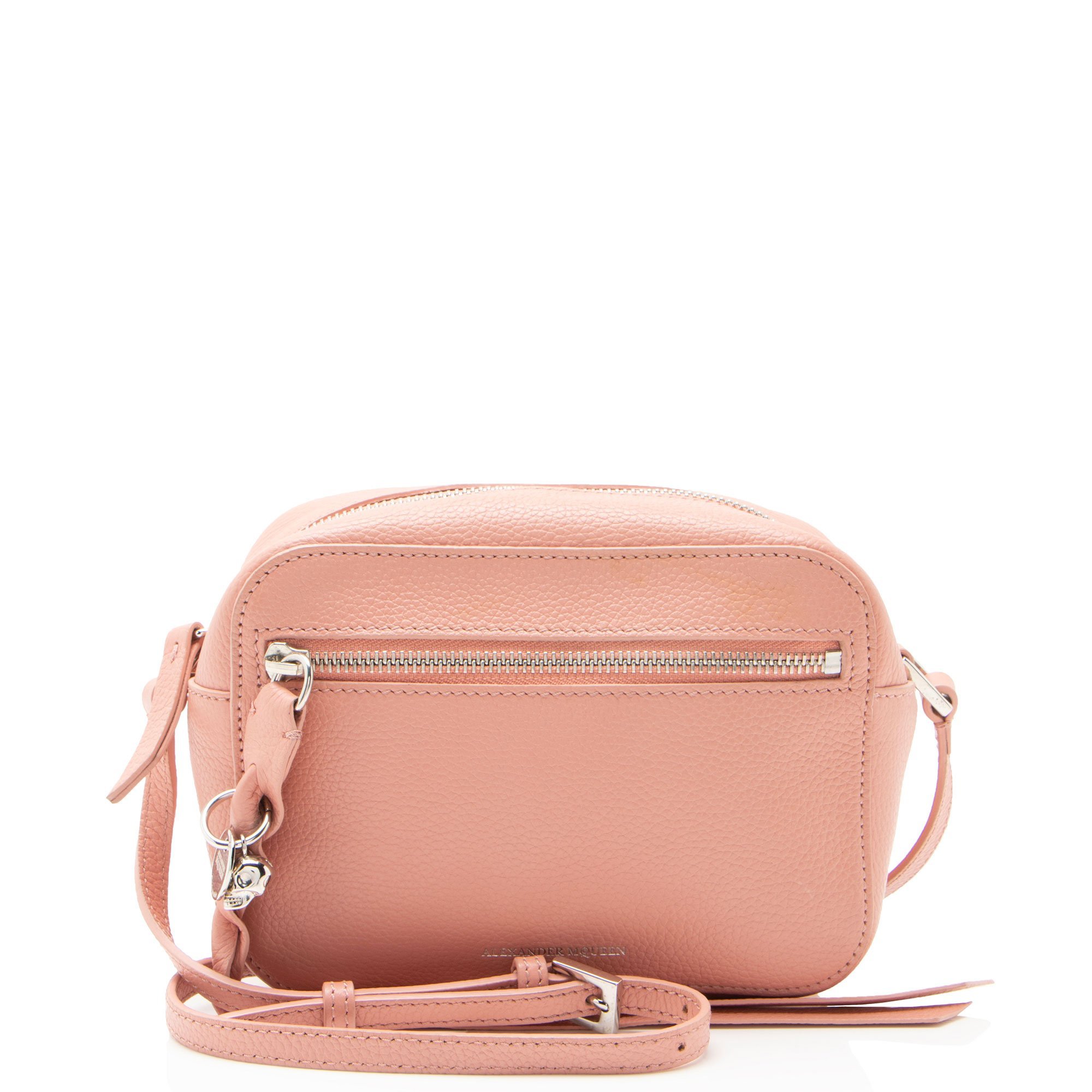 Skull leather crossbody bag