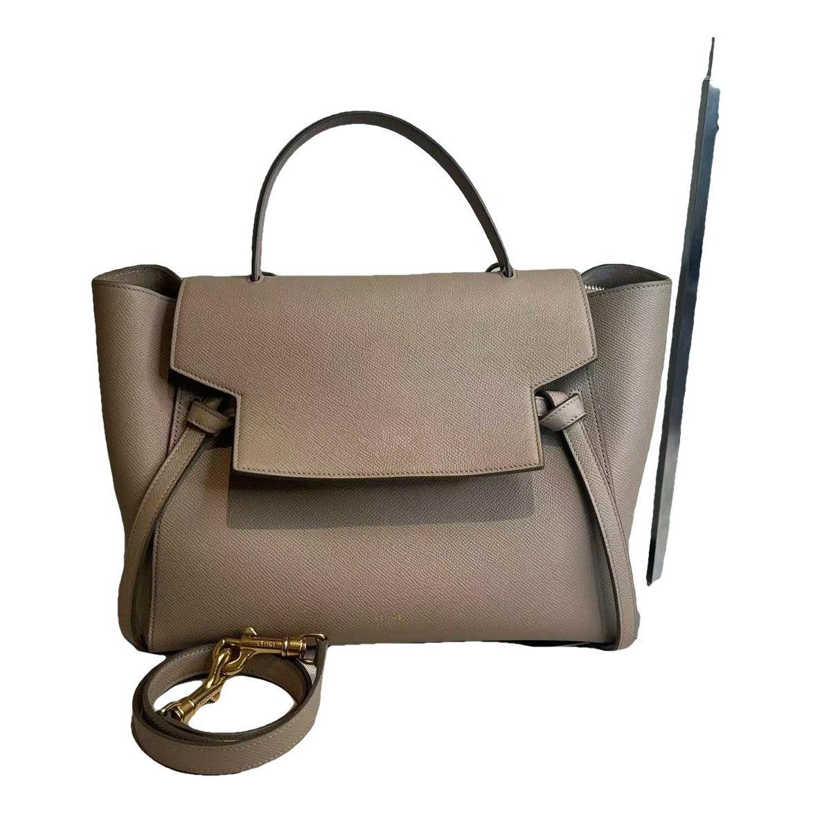 Belt leather handbag