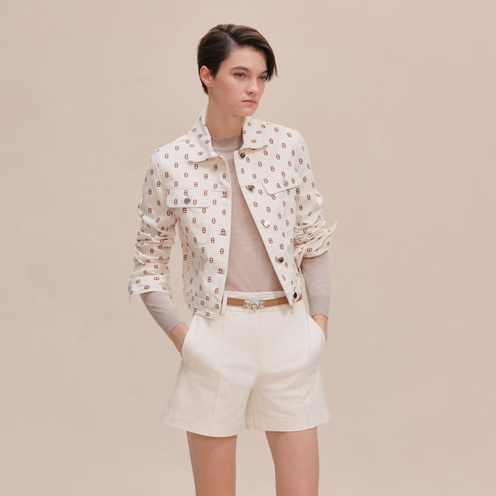 Marron Fauve "Chaine d'Ancre" Denim Jacket
