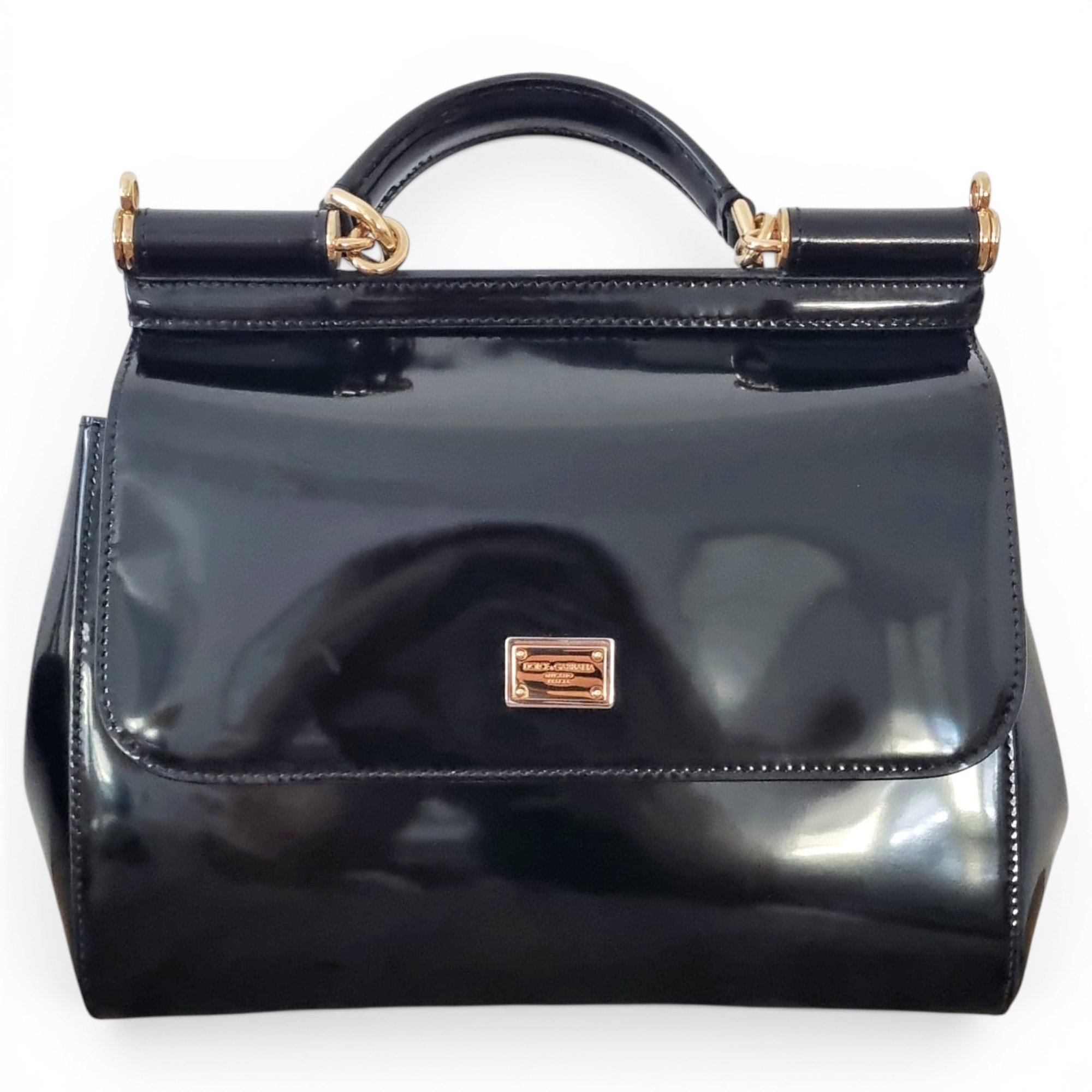 Sicily patent leather handbag
