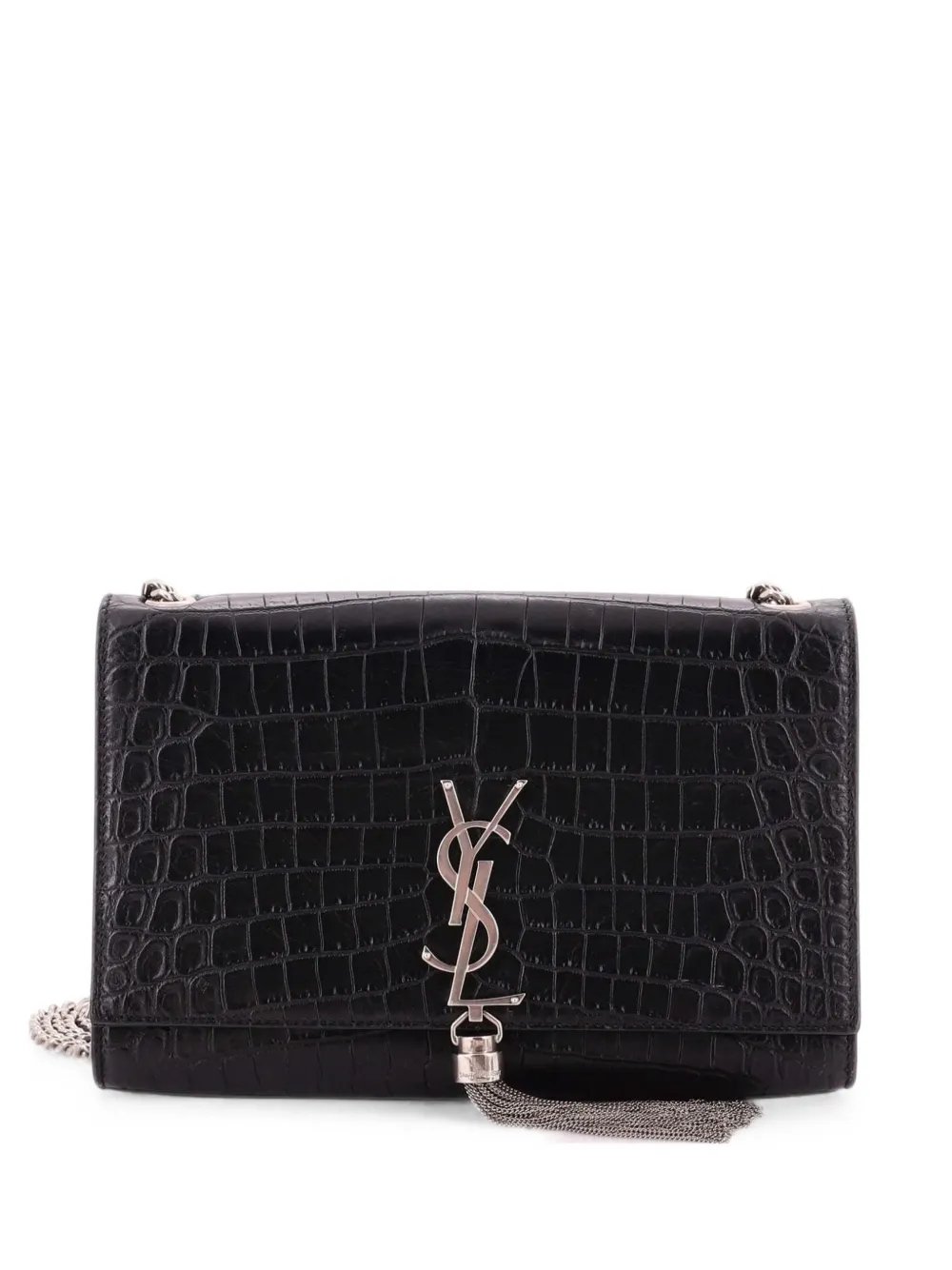 Classic Monogram Tassel Crocodile Embossed Leather Medium crossbody bag