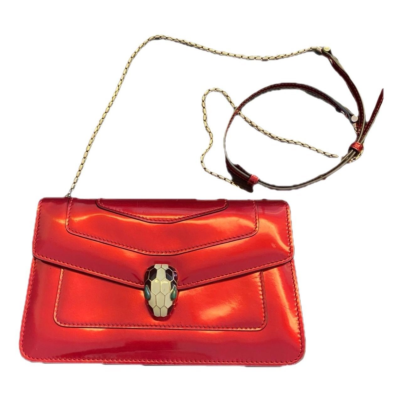 Serpenti patent leather handbag