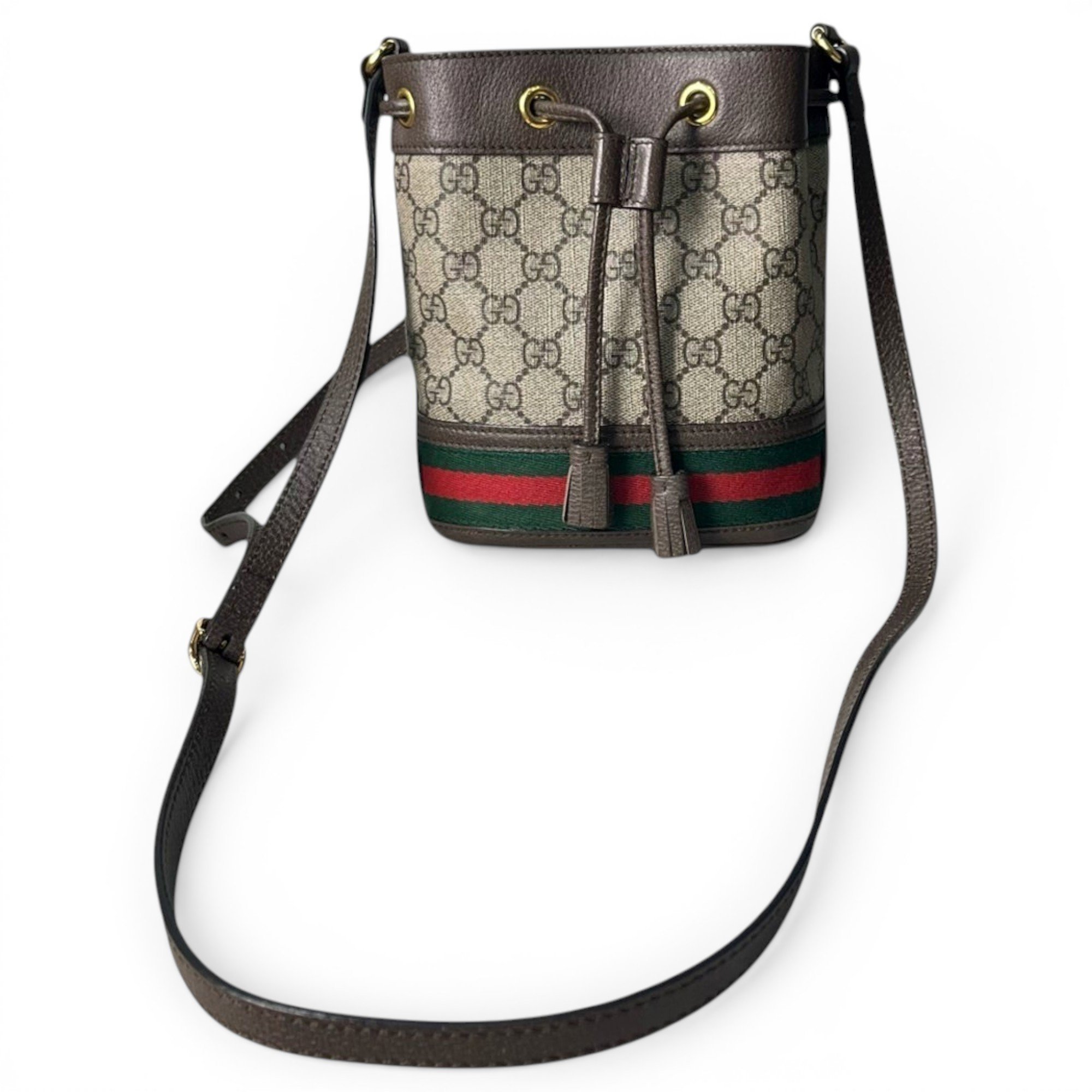 Ophidia Bucket leather crossbody bag