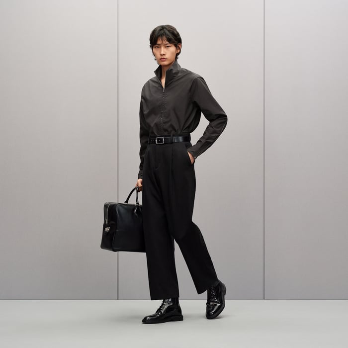 Noir Pleated Palerme Pants