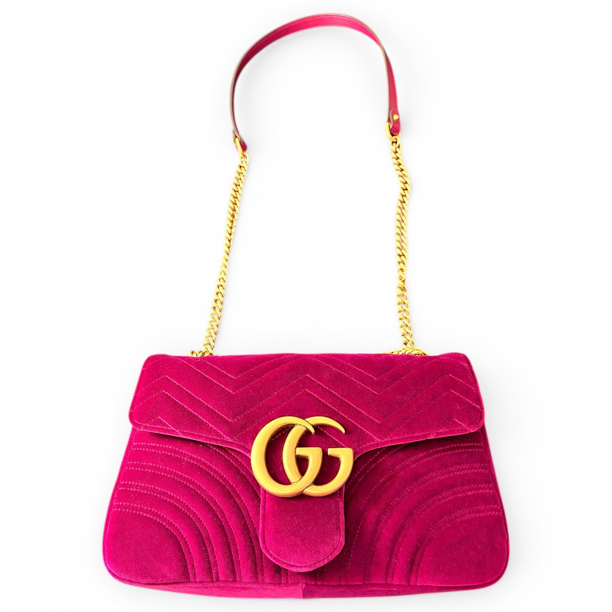 GG Marmont Flap velvet handbag
