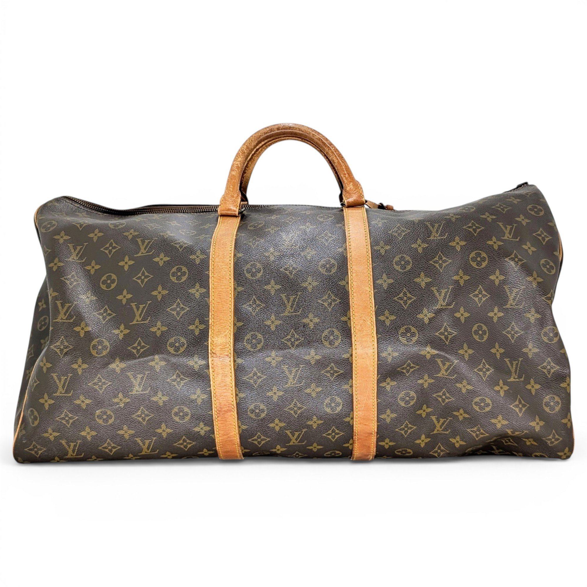 Keepall leather travel bag
