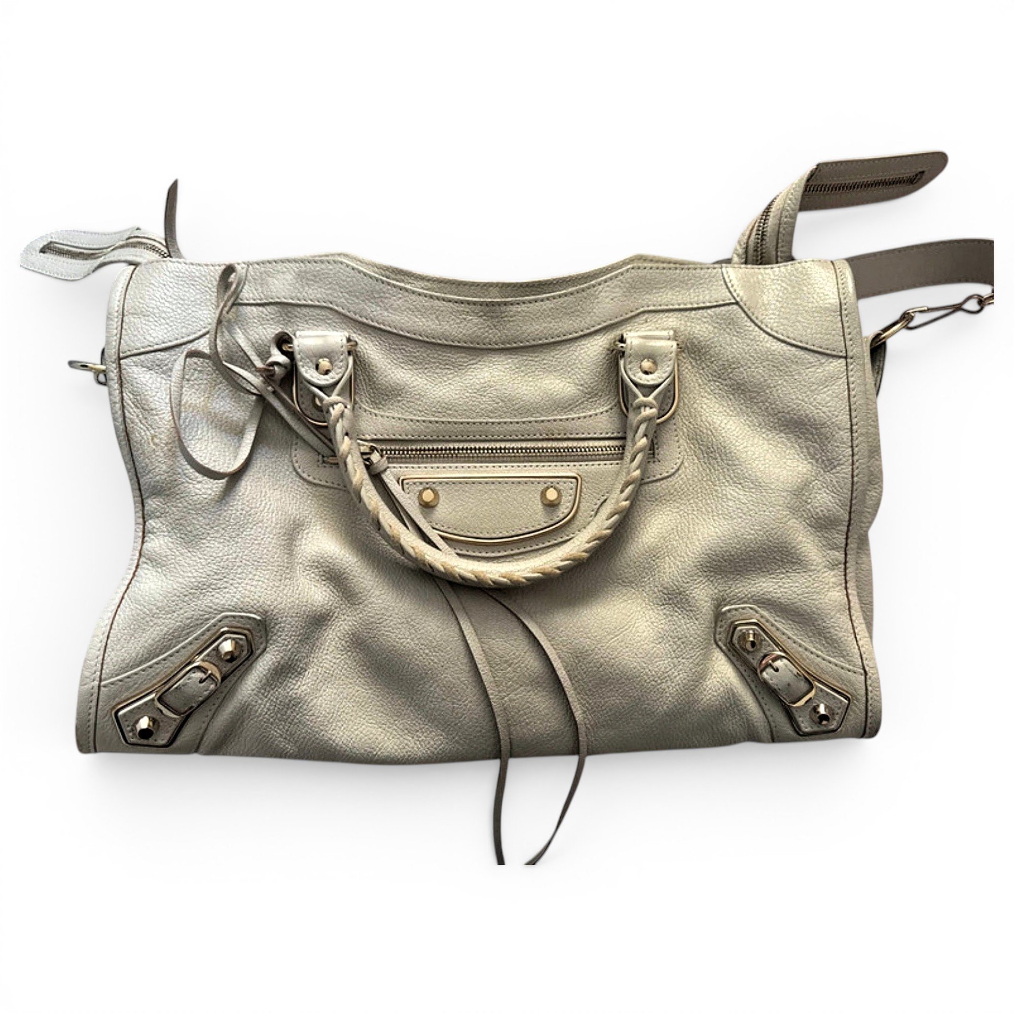 City leather handbag