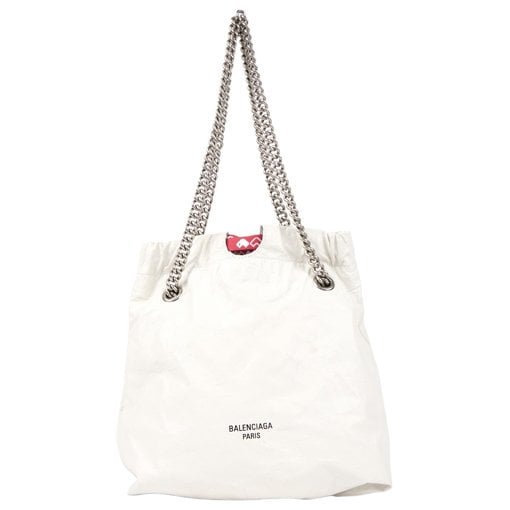 Crush leather handbag