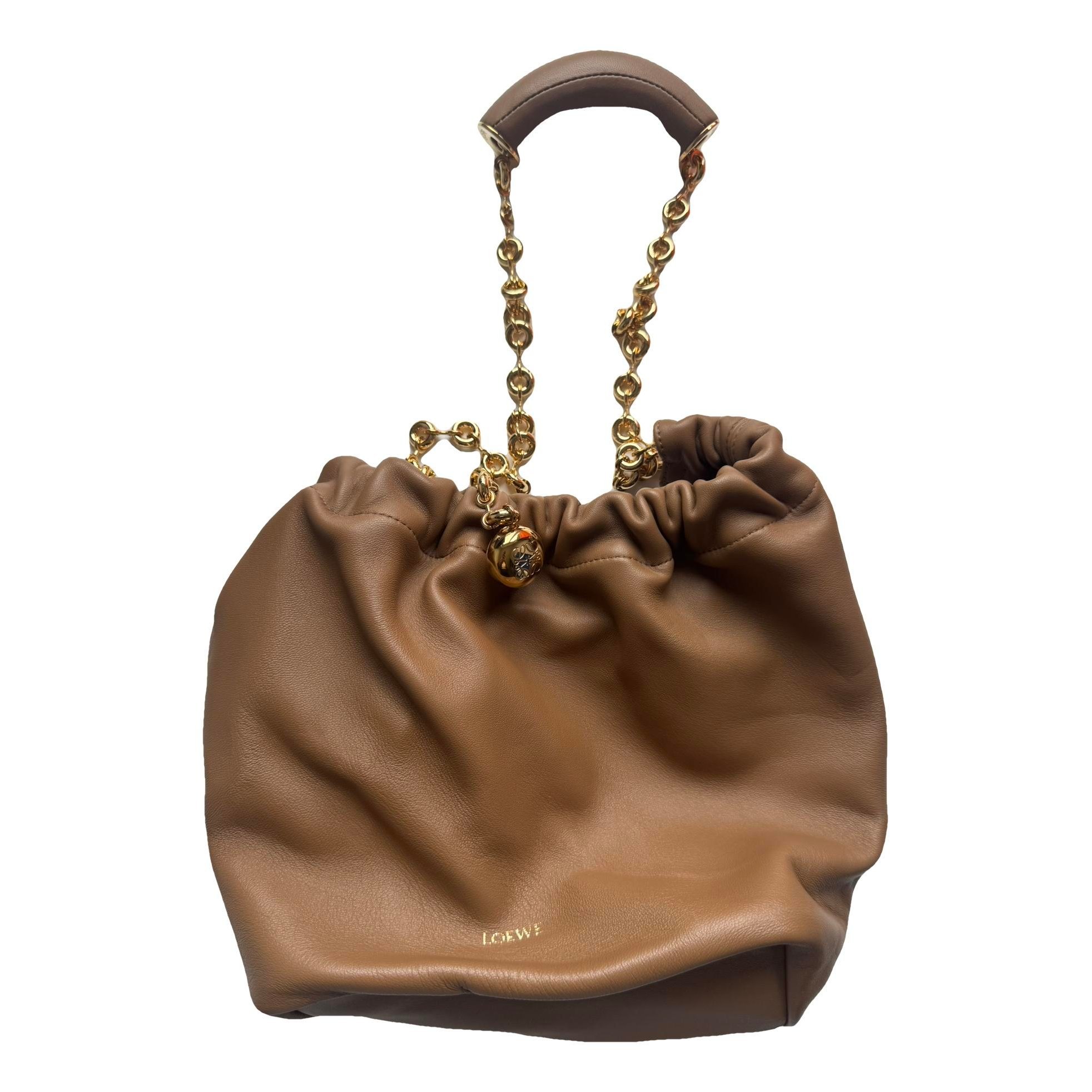 Squeeze leather handbag
